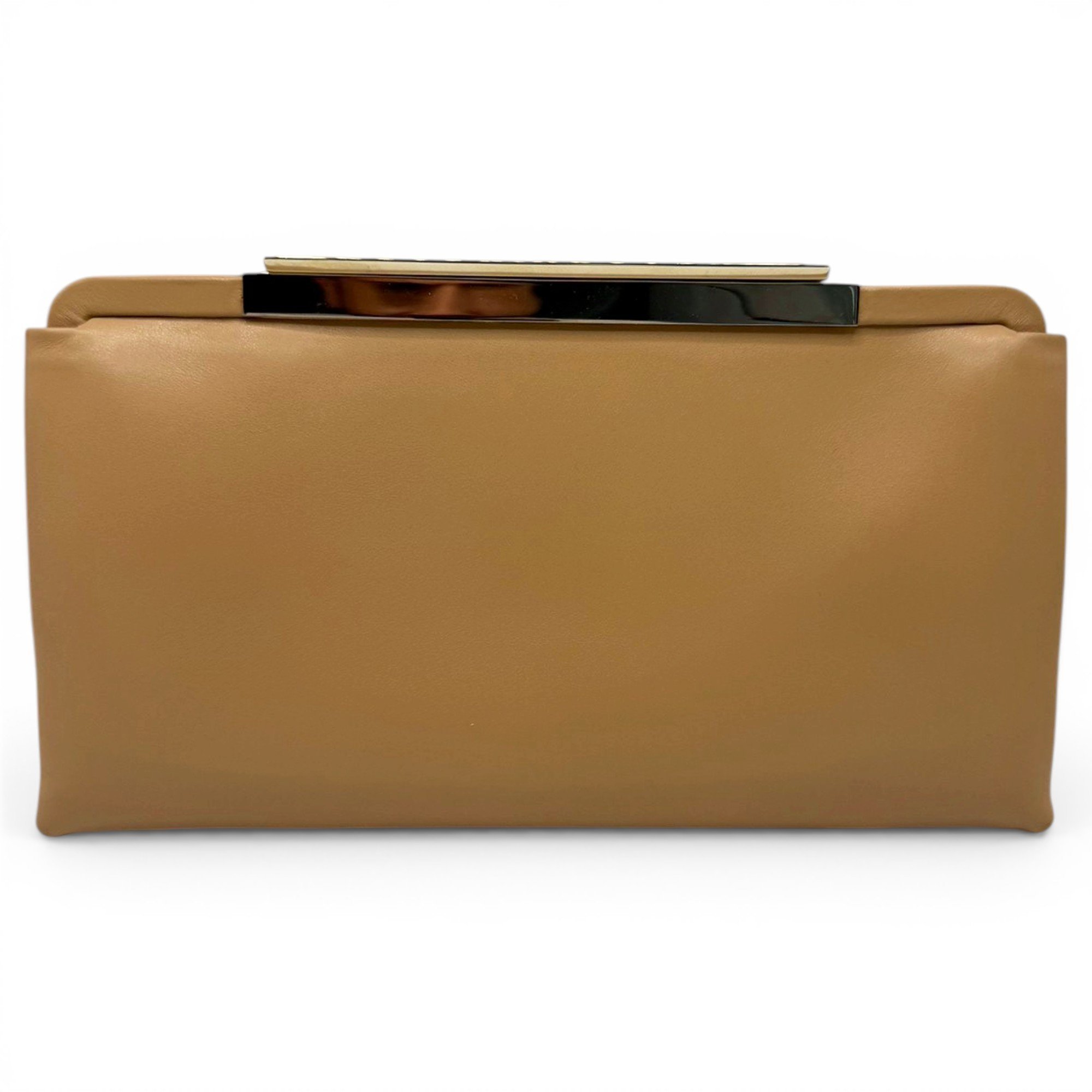 Leather clutch bag