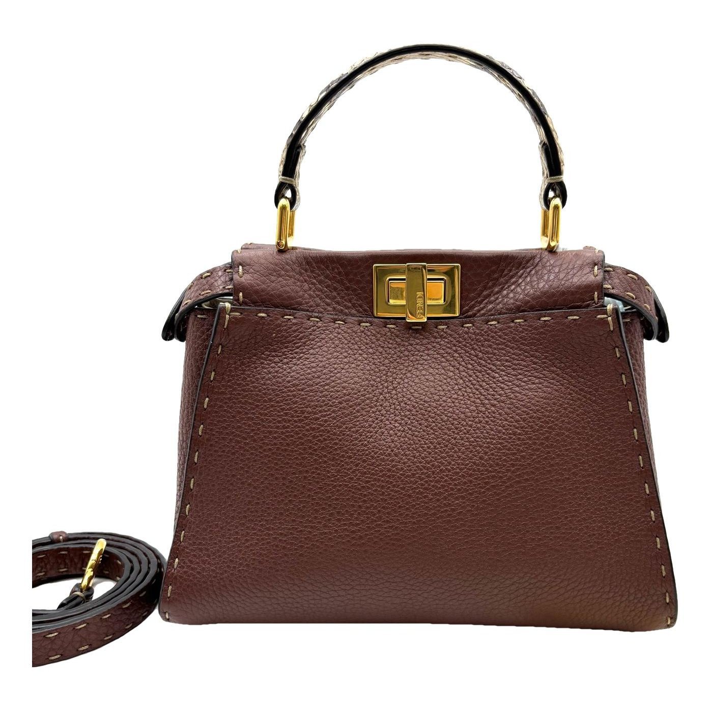 Peekaboo leather handbag