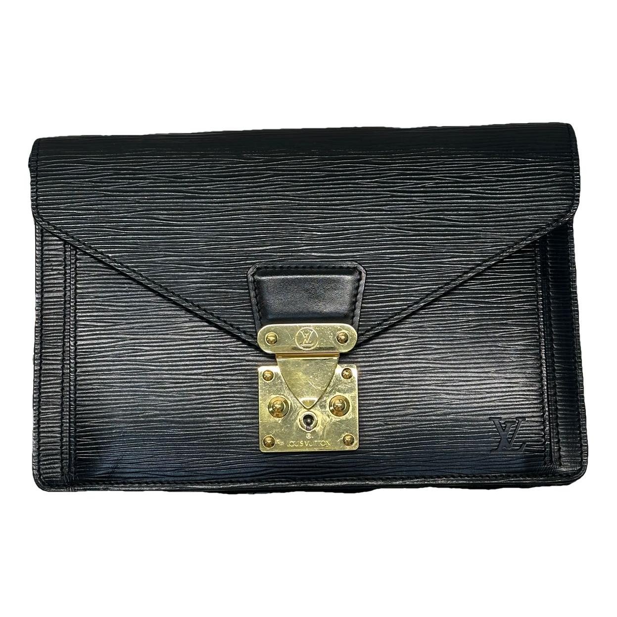 Leather clutch bag