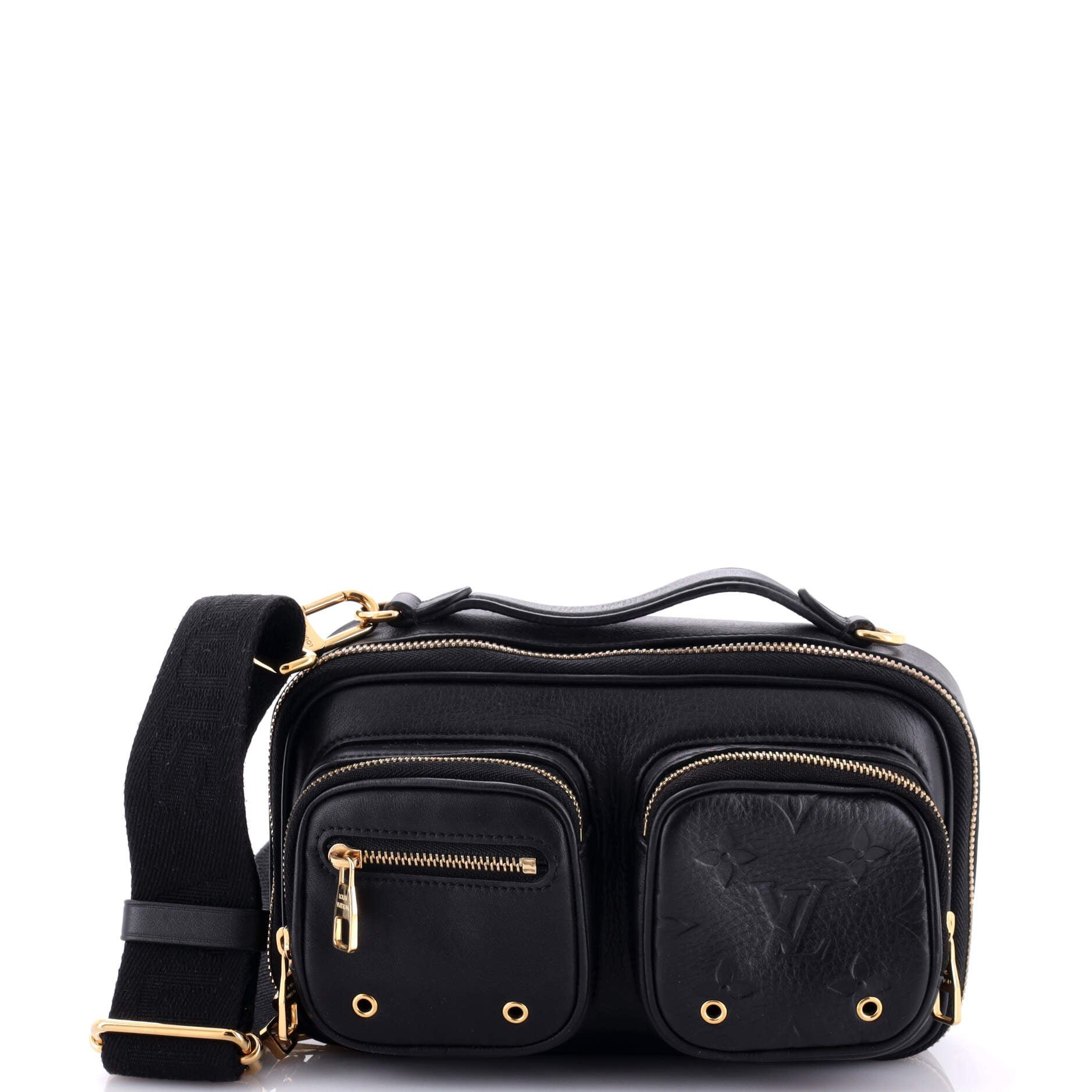 Louis Vuitton Utility Crossbody Bag Calfskin with Embossed Monogram Detail