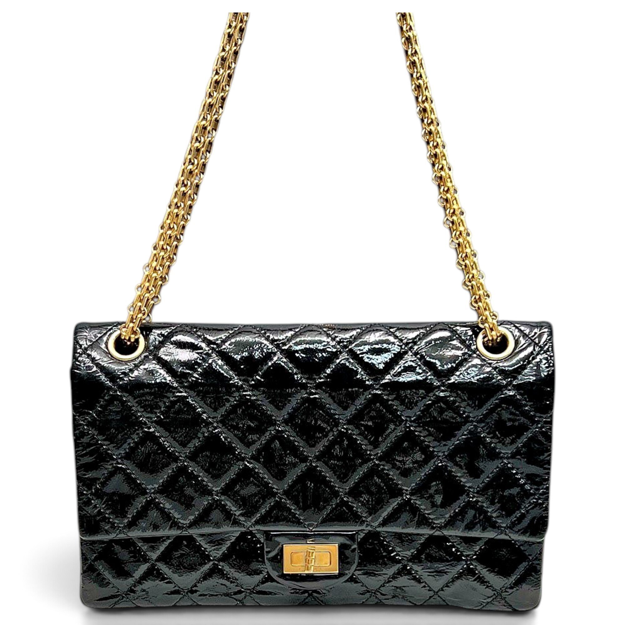 2.55 patent leather handbag