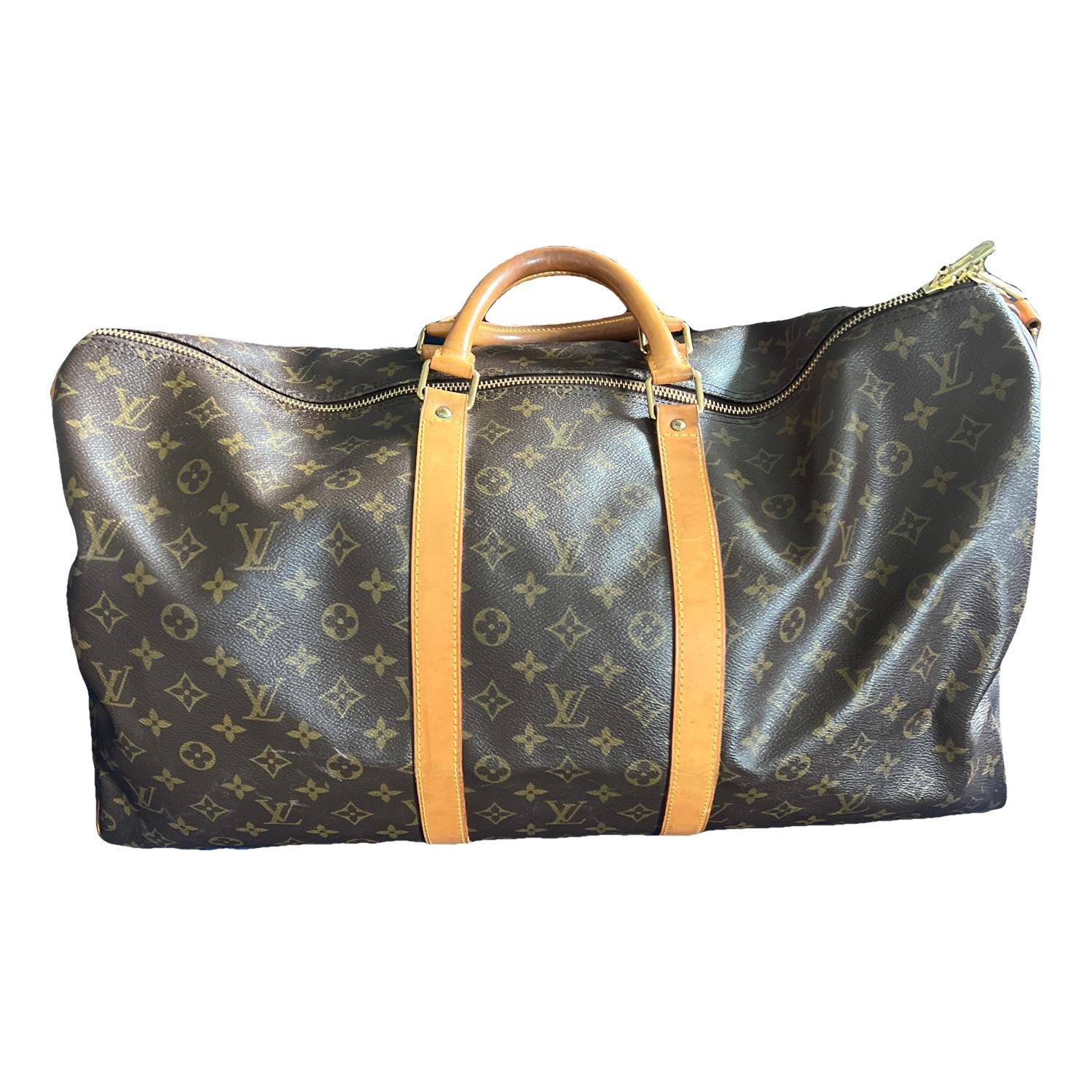 Keepall leather travel bag