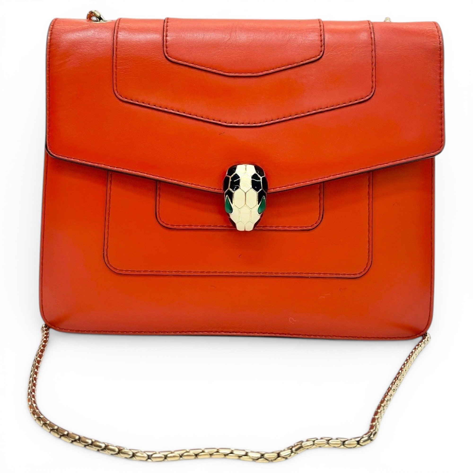 Serpenti leather handbag