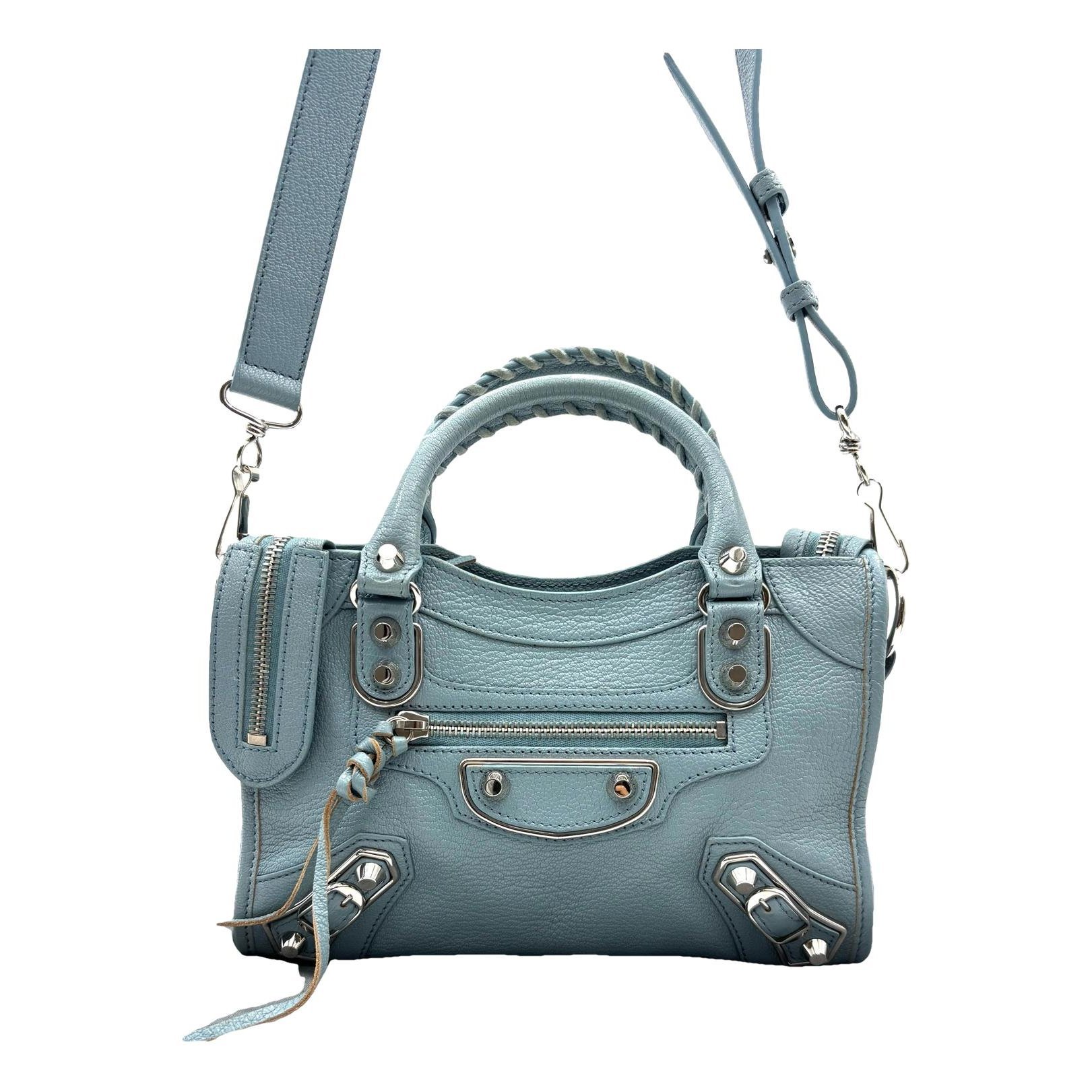 City leather handbag