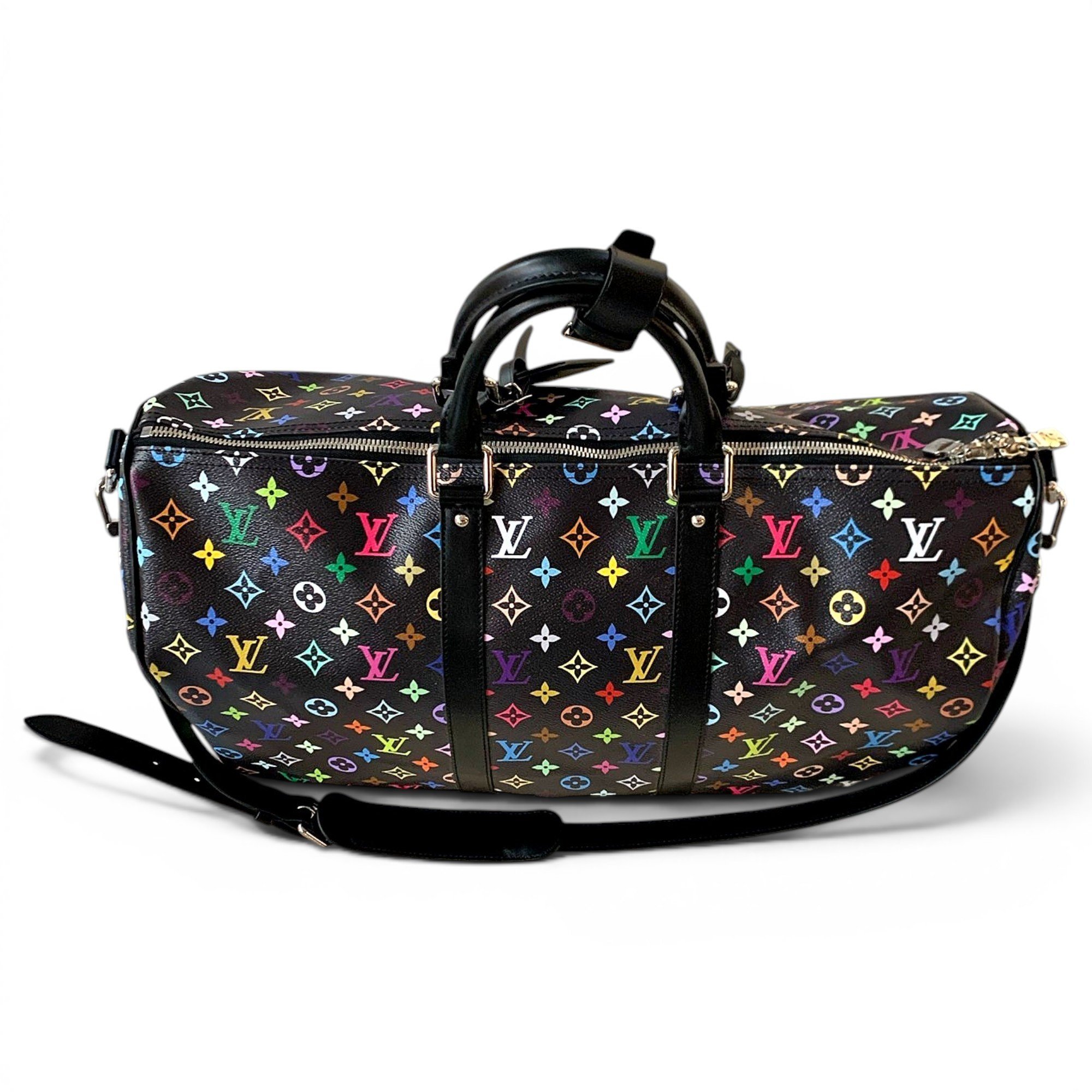 Keepall leather travel bag