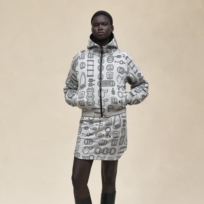 Gris Byzantin "Cahier Du Colporteur" Reversible Jacket