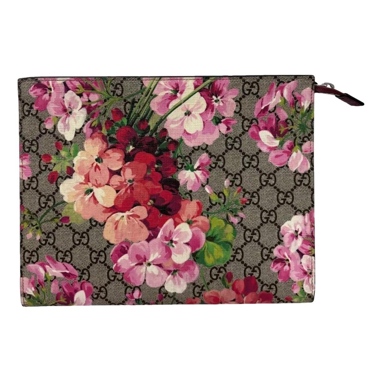 Leather clutch bag