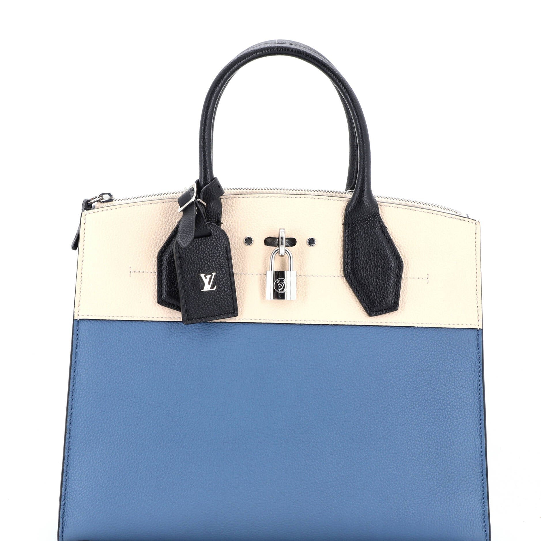 Louis Vuitton City Steamer Handbag Leather MM
