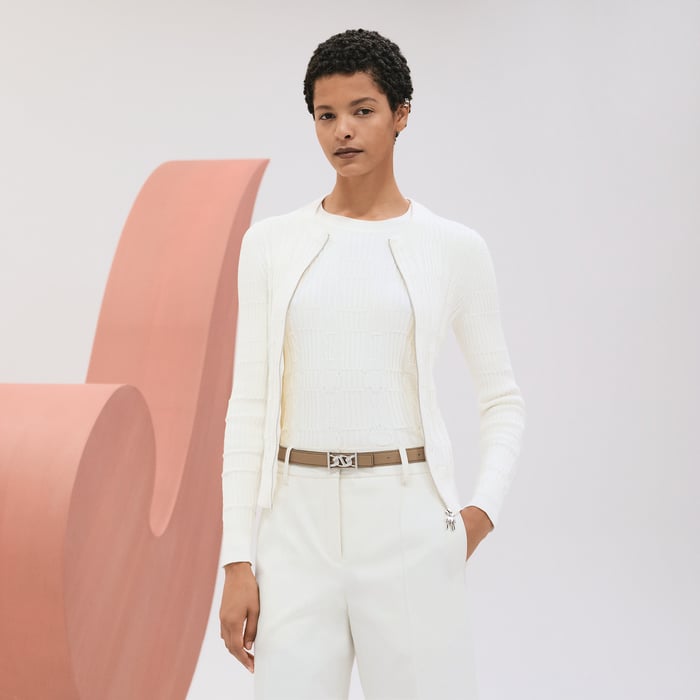 Blanc Cassé "Coaching" Zipped Cardigan