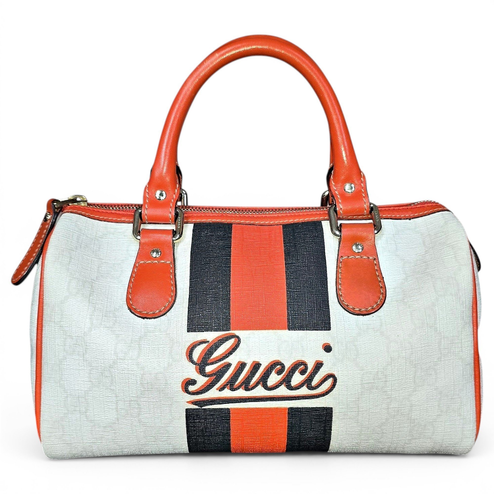 Boston leather bowling bag