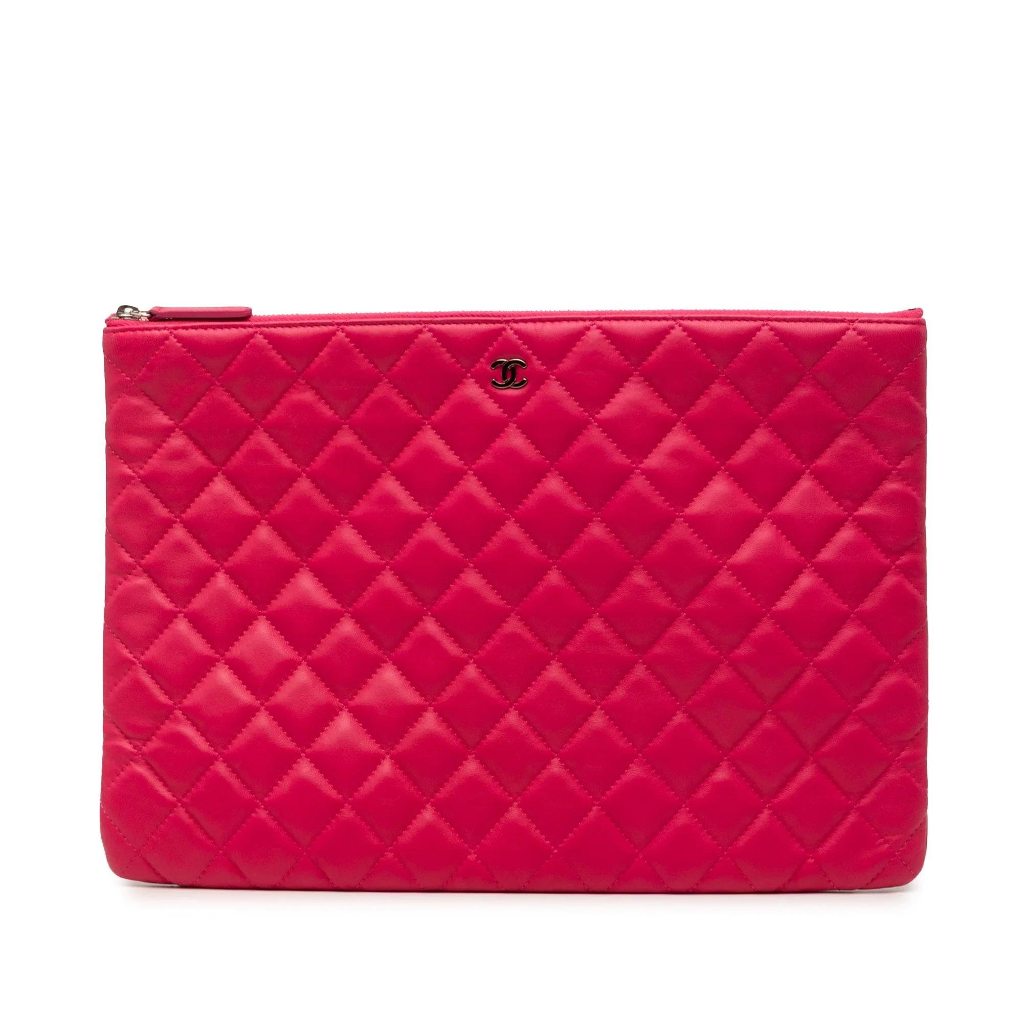 Leather clutch bag