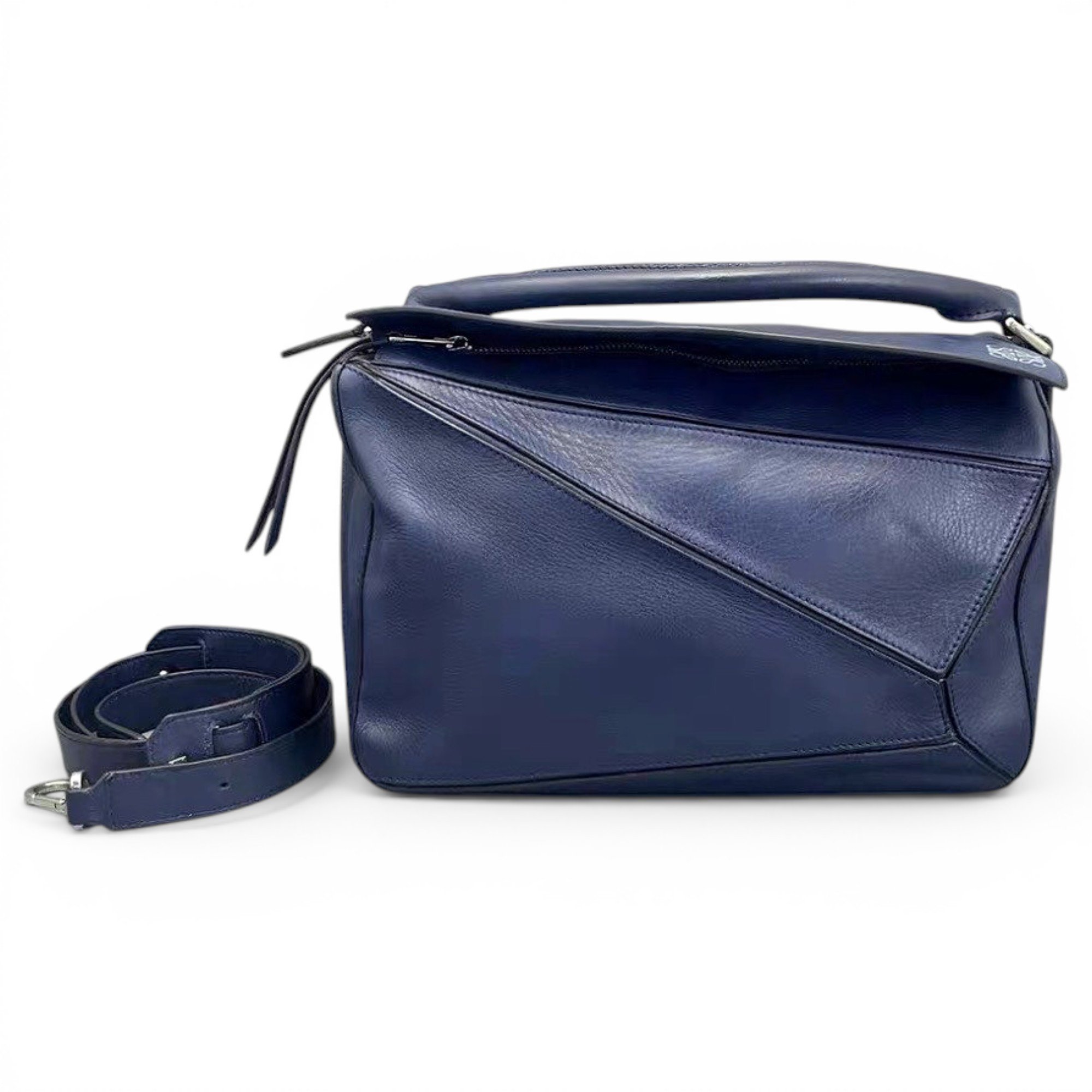 Puzzle leather handbag