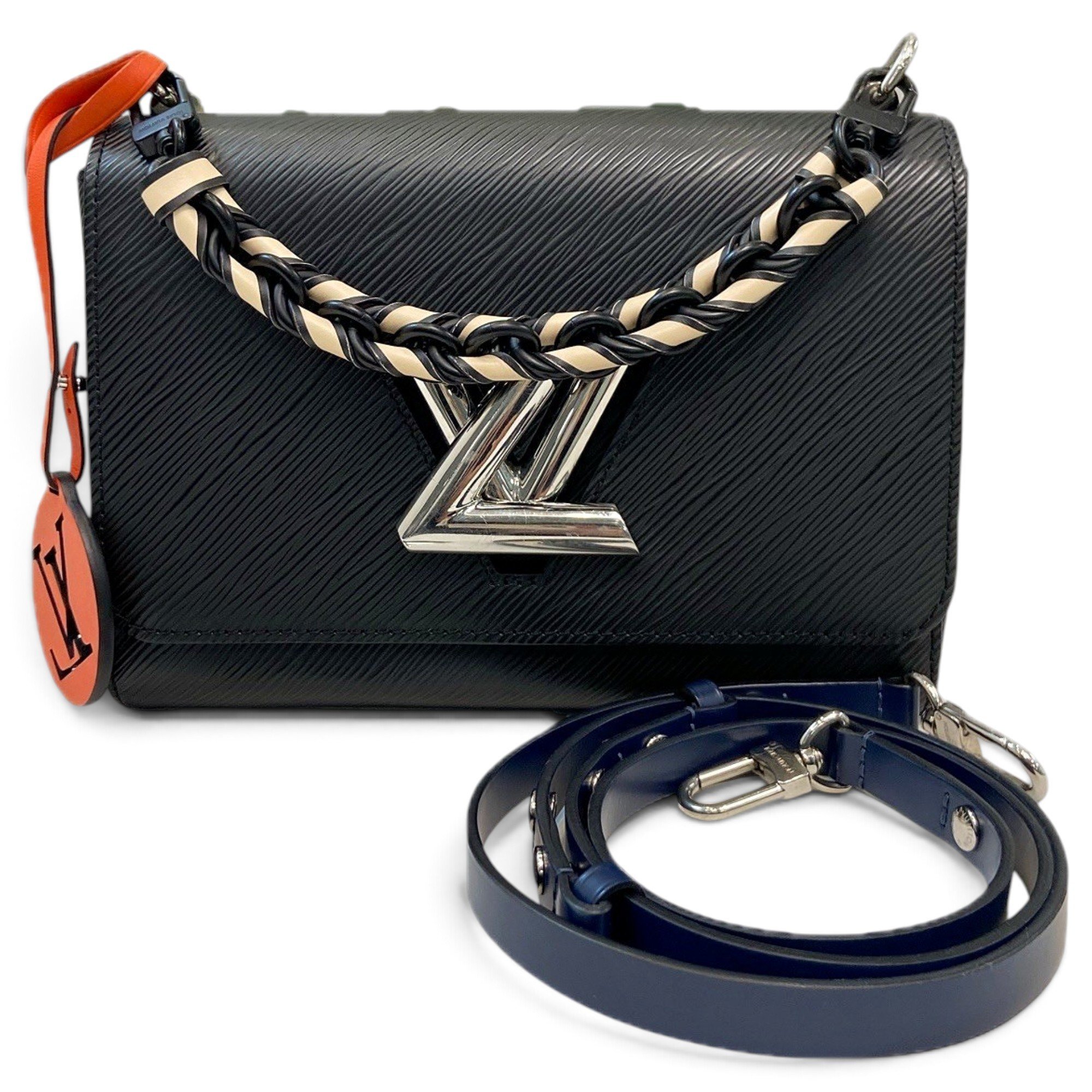 Twist leather handbag