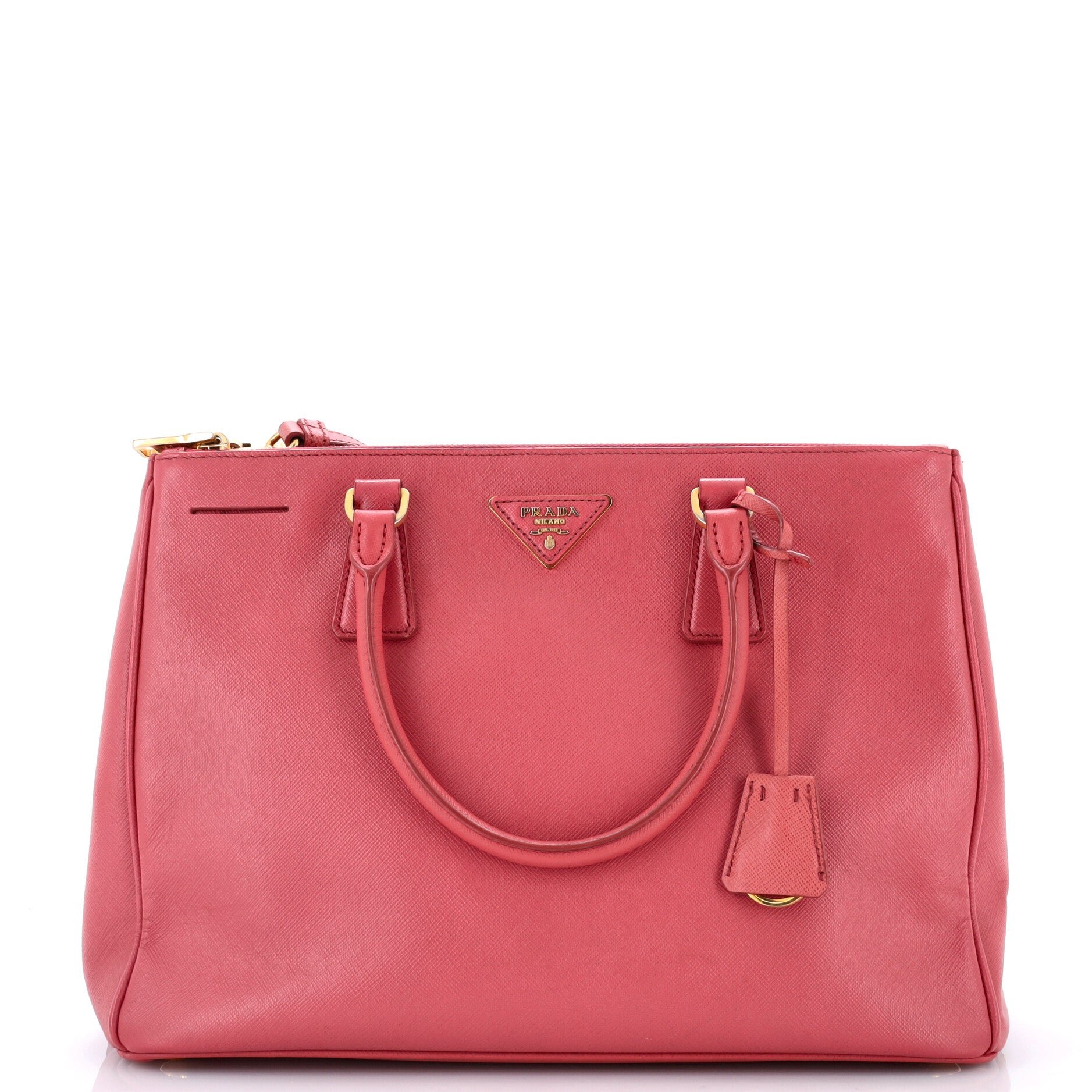 Double Zip Lux Tote Saffiano Leather Medium