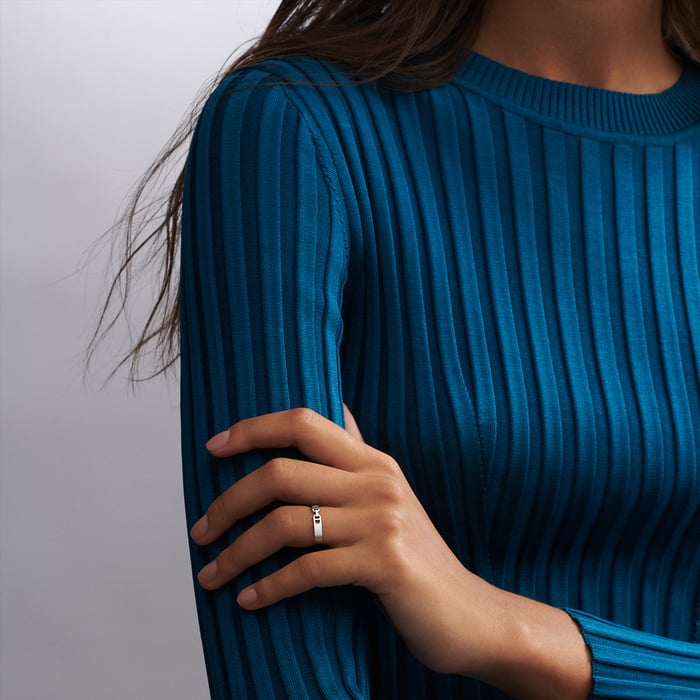 Sans Coloris Ever Chaine d'Ancre Wedding Band, Large Model