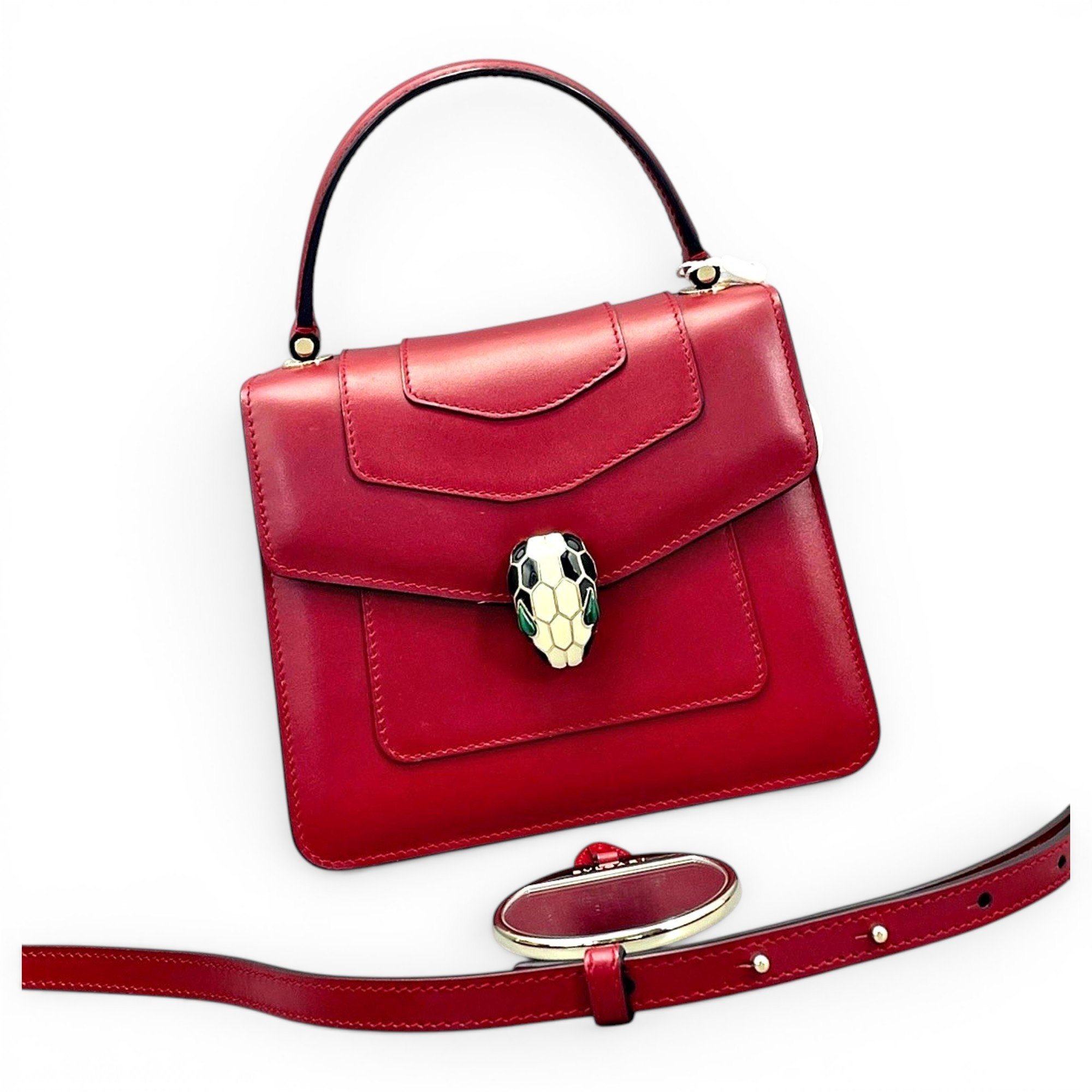 Serpenti leather handbag
