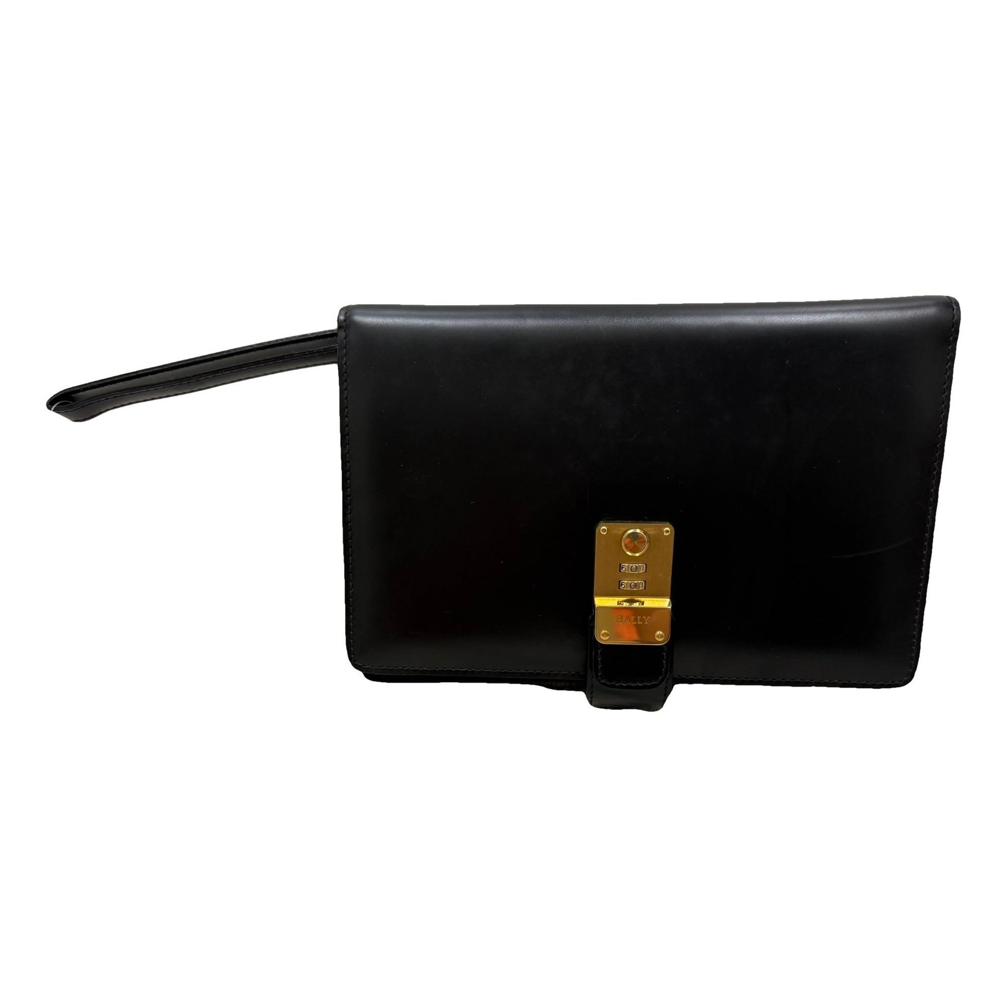 Leather clutch bag