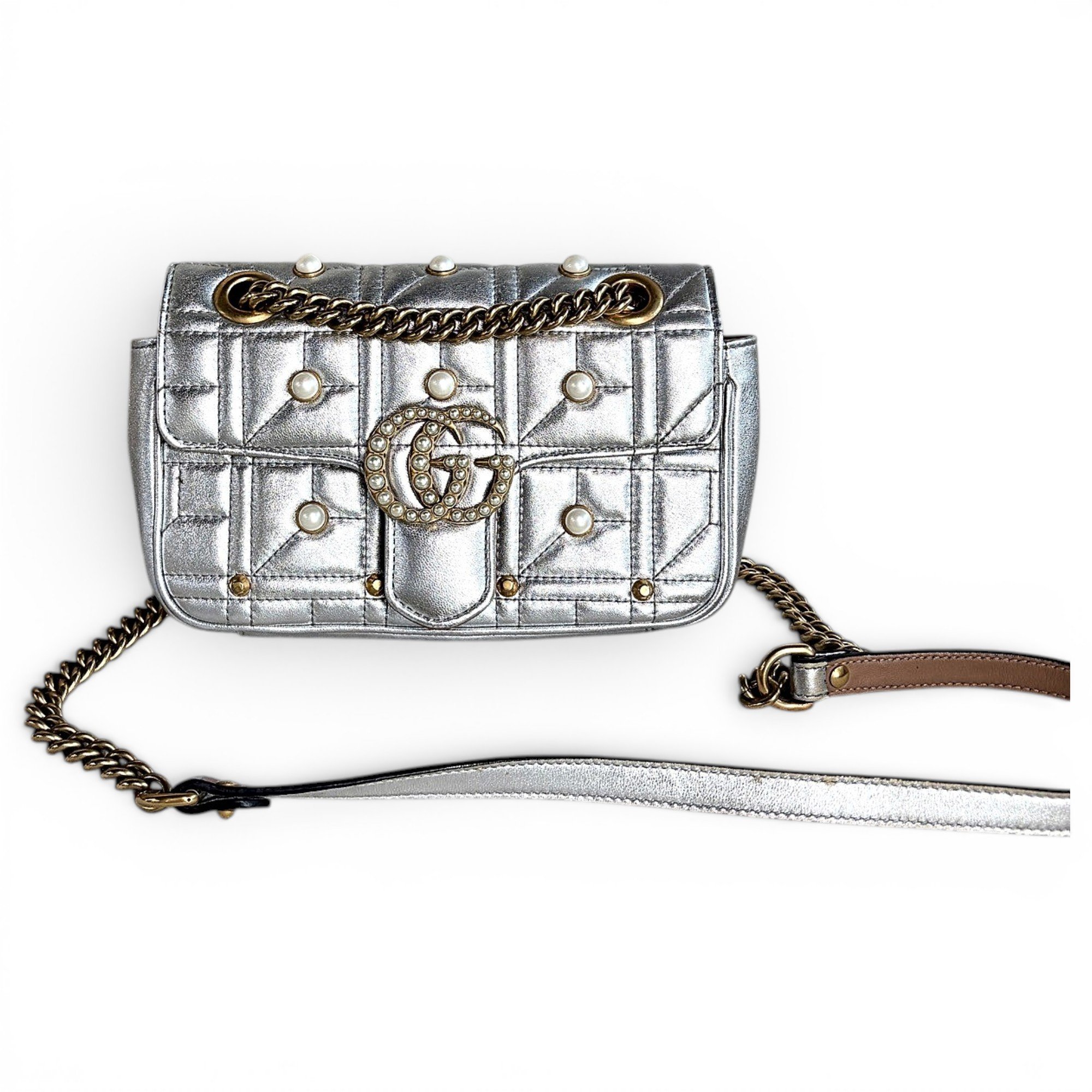 GG Marmont Flap leather handbag