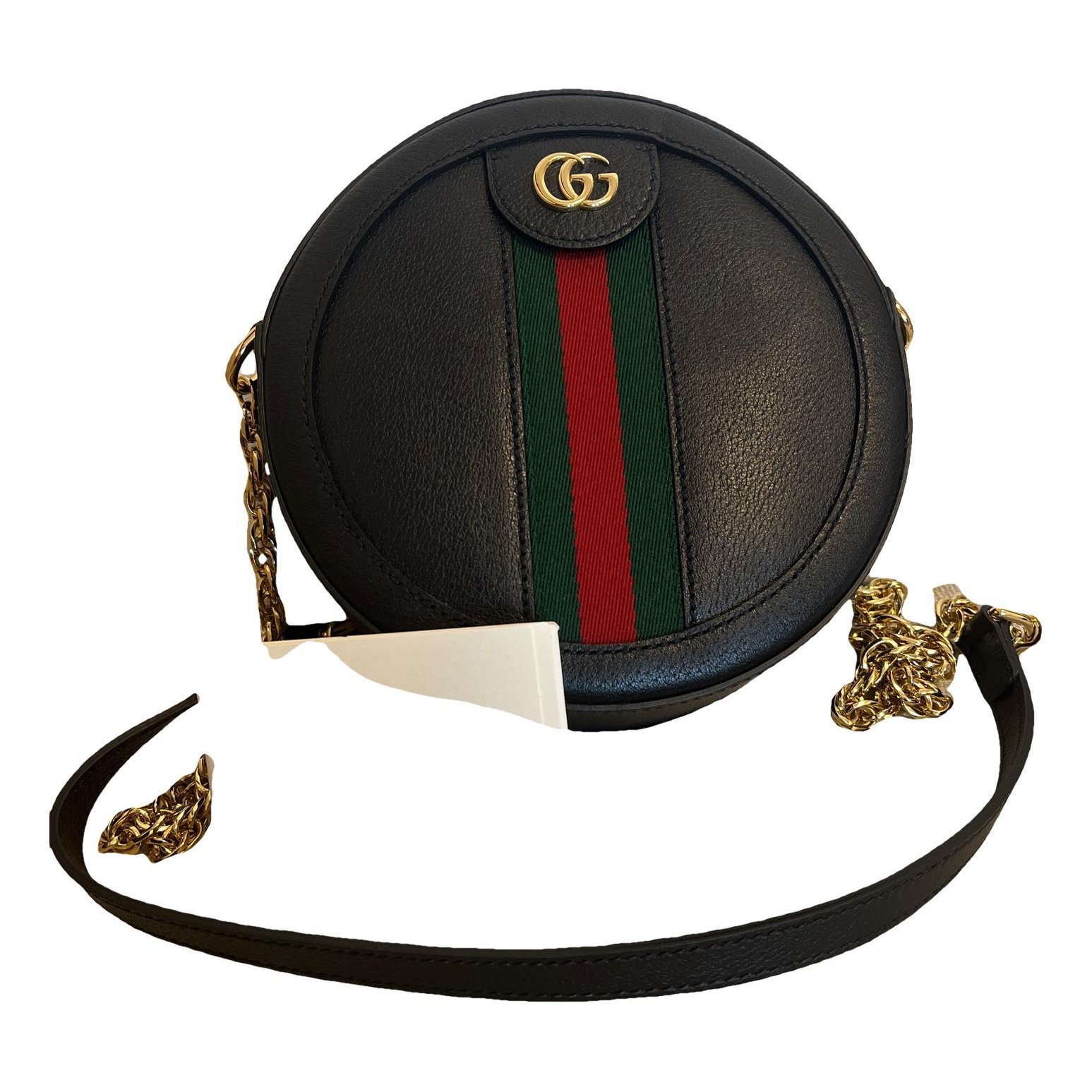 Ophidia Round leather crossbody bag