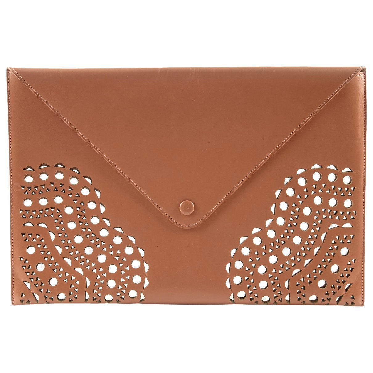 Leather clutch bag