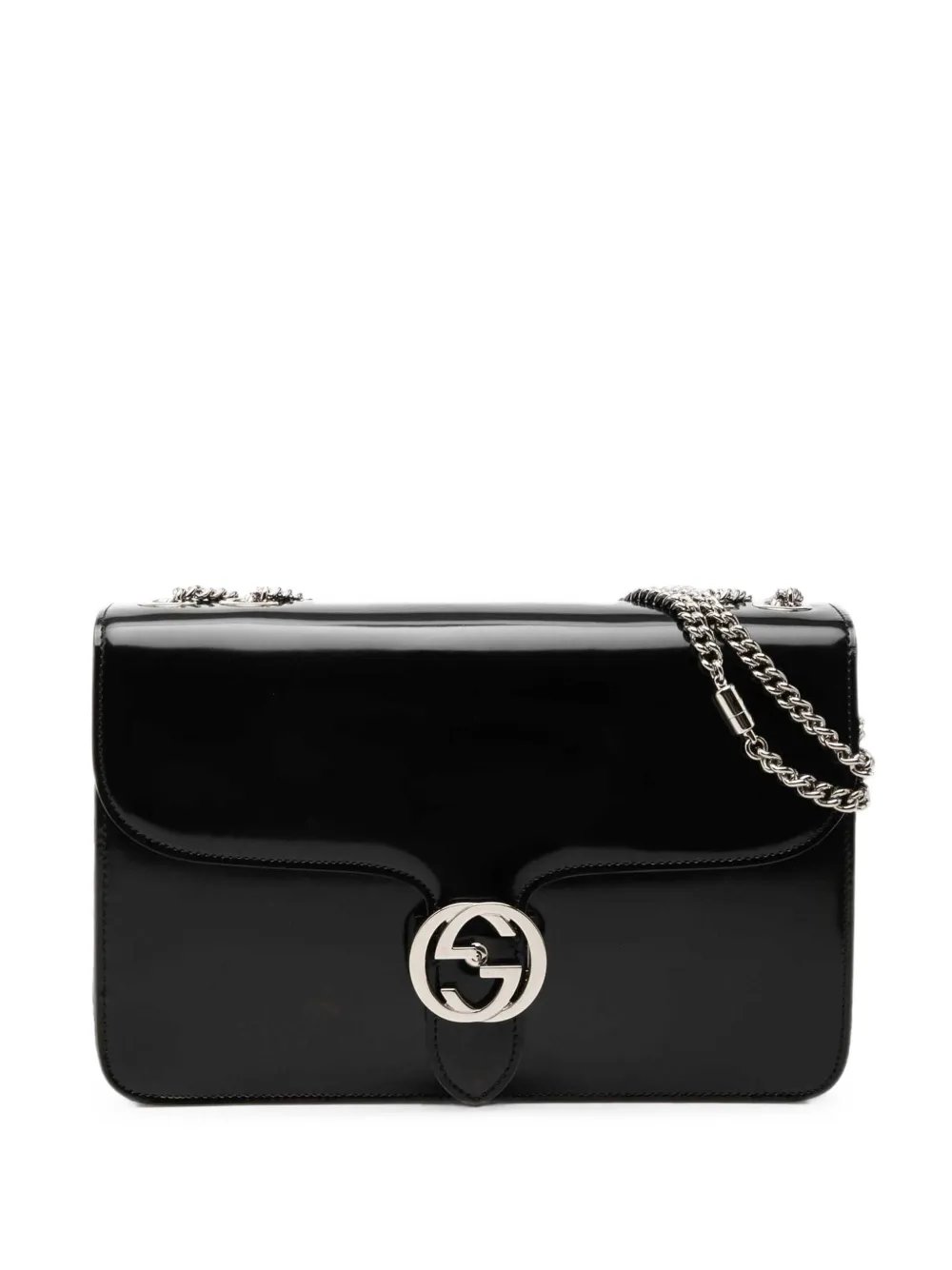 2000-2015 Medium Patent Interlocking G crossbody bag
