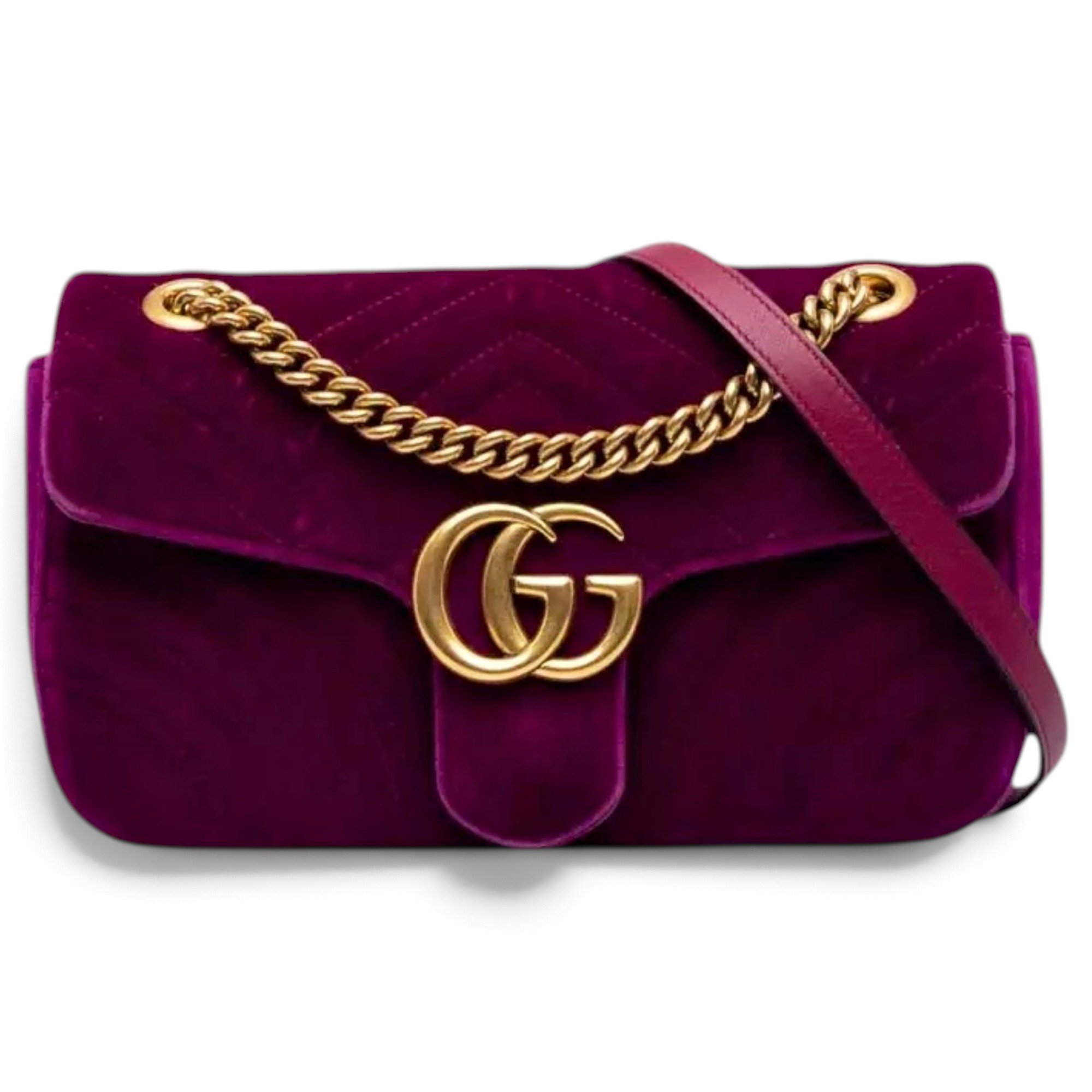 Gucci GG Marmont Chain Flap velvet handbag