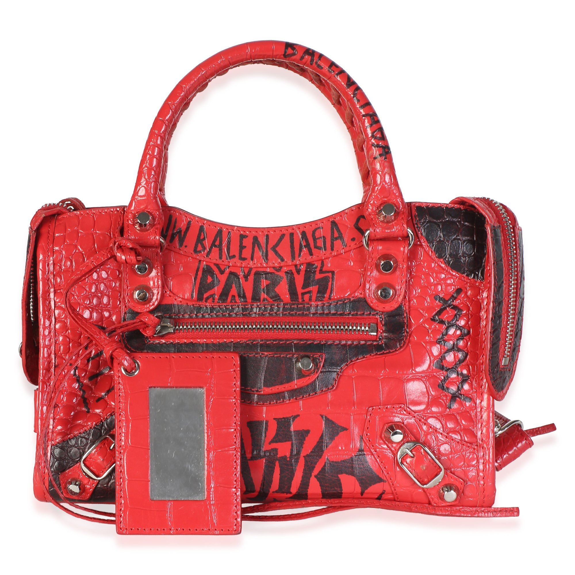 City leather handbag