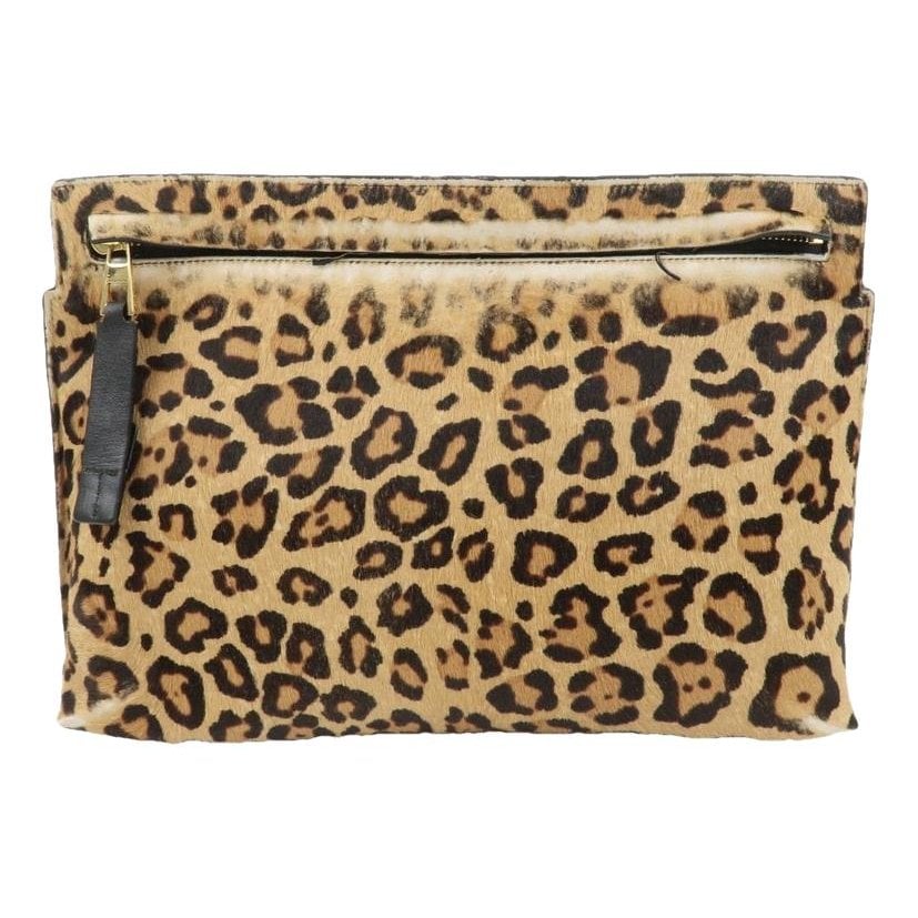 Leather clutch bag