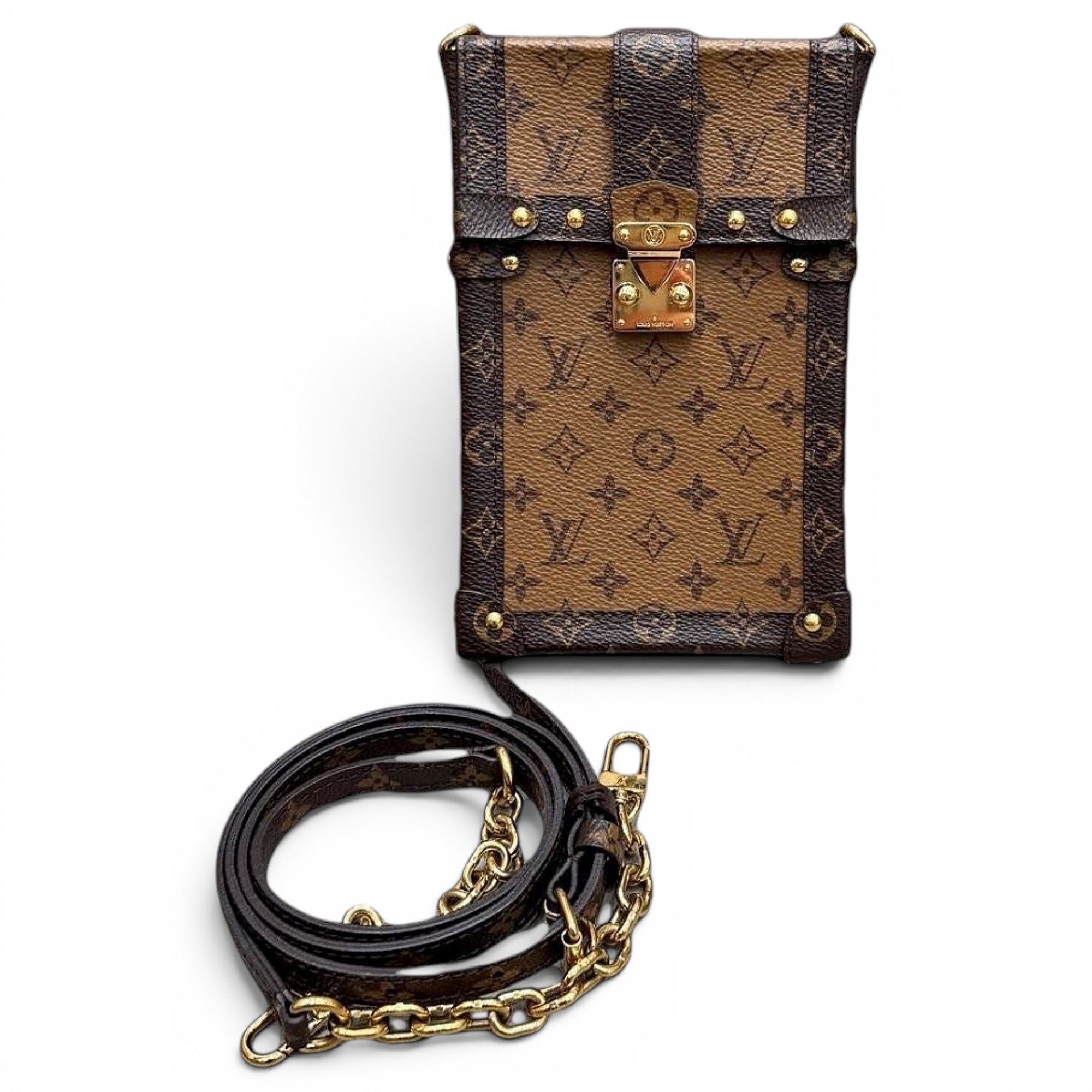 Pochette Trunk Verticale leather crossbody bag