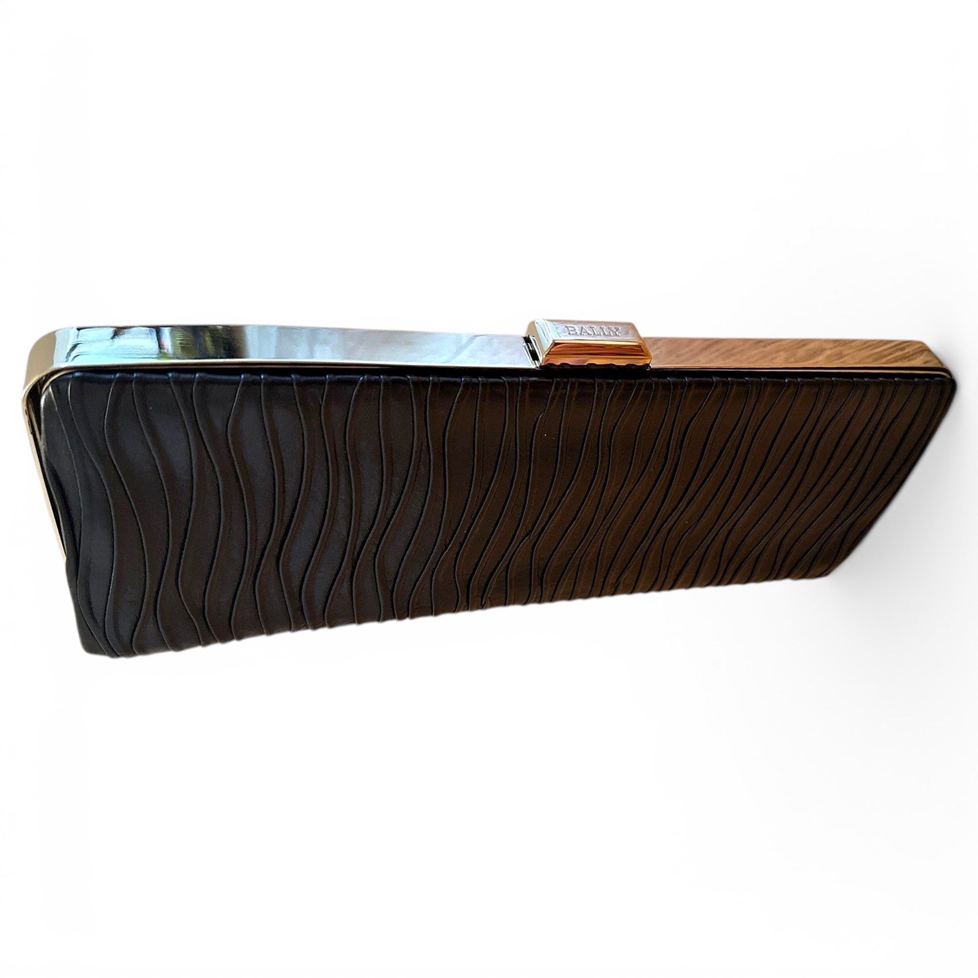 Leather clutch bag