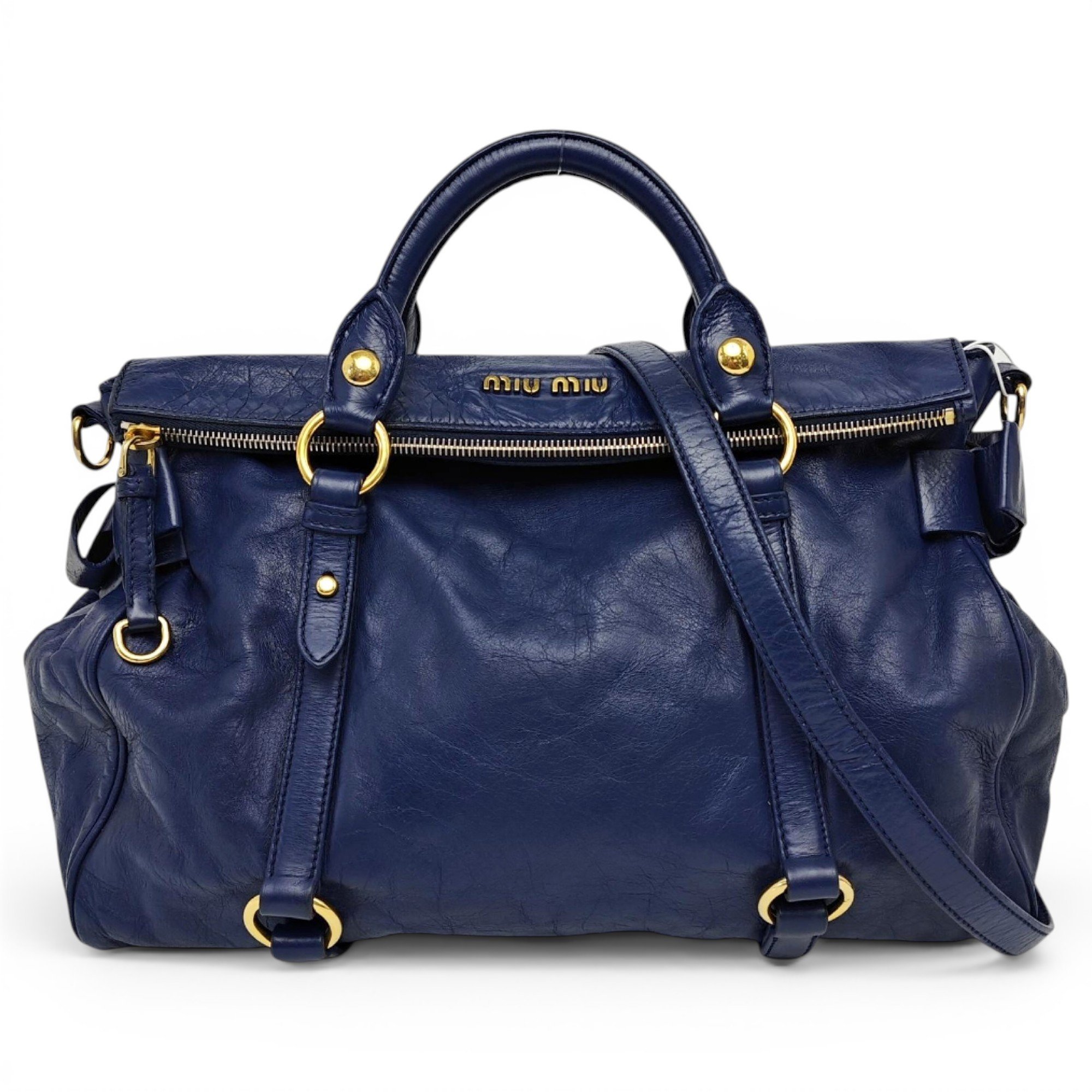 Bow bag leather tote