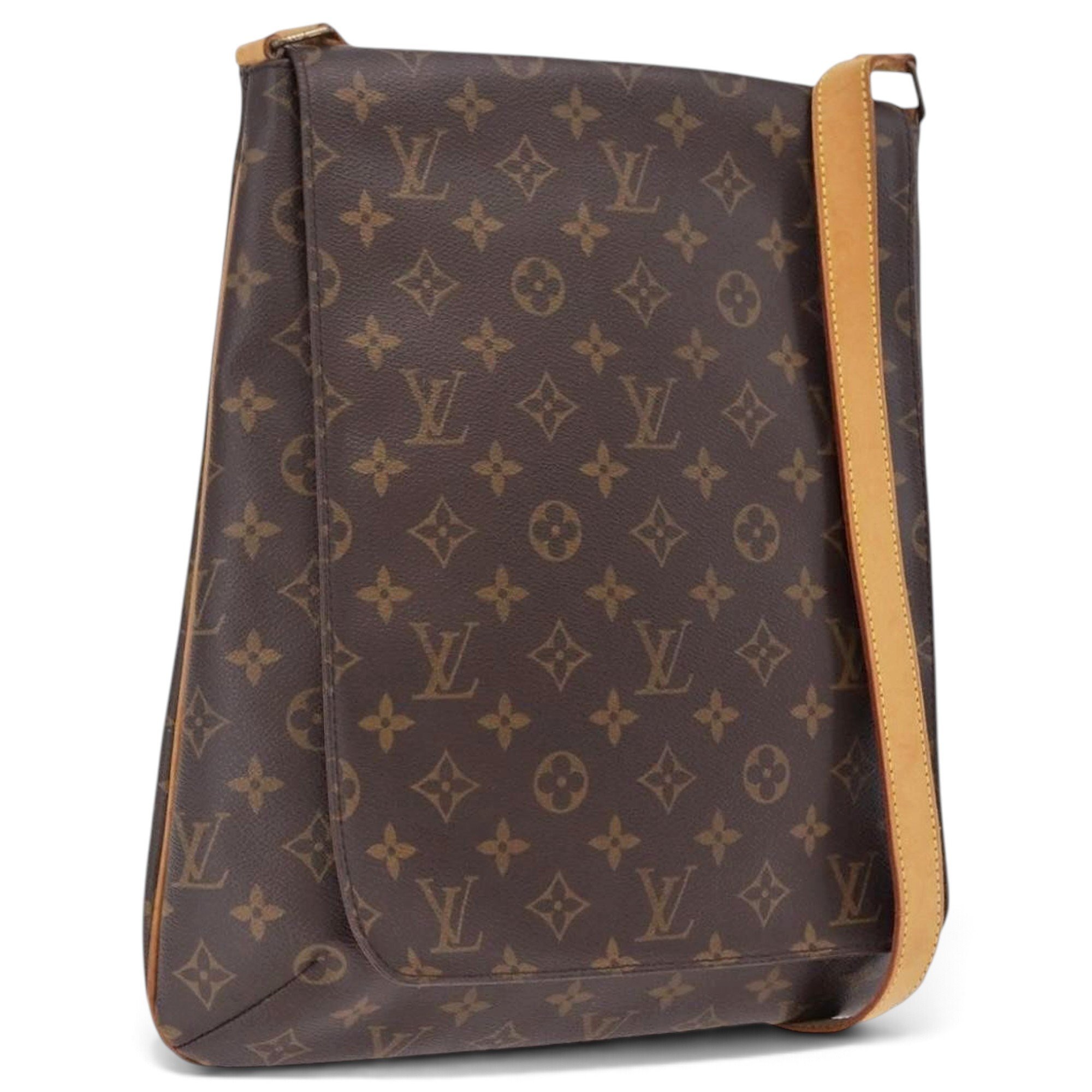 Musette leather handbag
