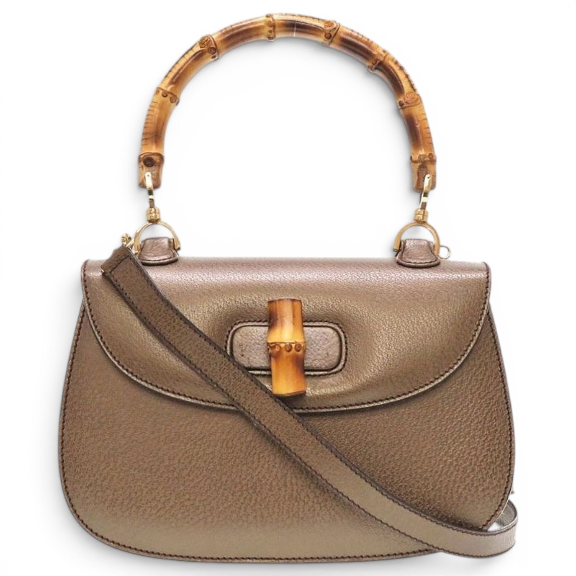 Bamboo leather handbag