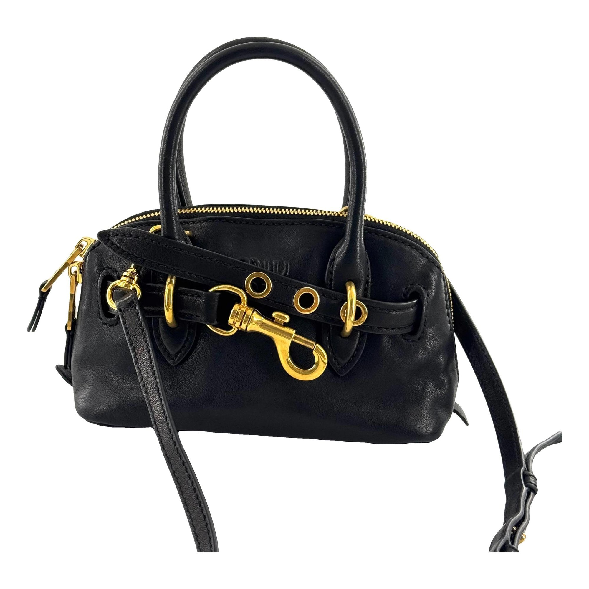 Leather bowling bag