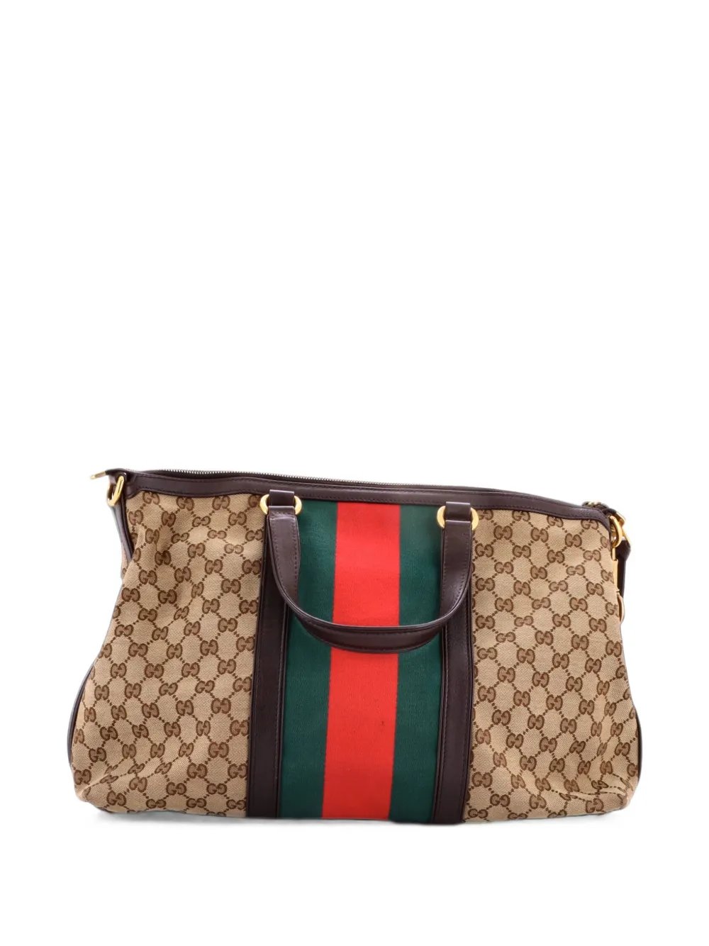 Rania Convertible Top Handle Bag Web GG Canvas Medium tote bag