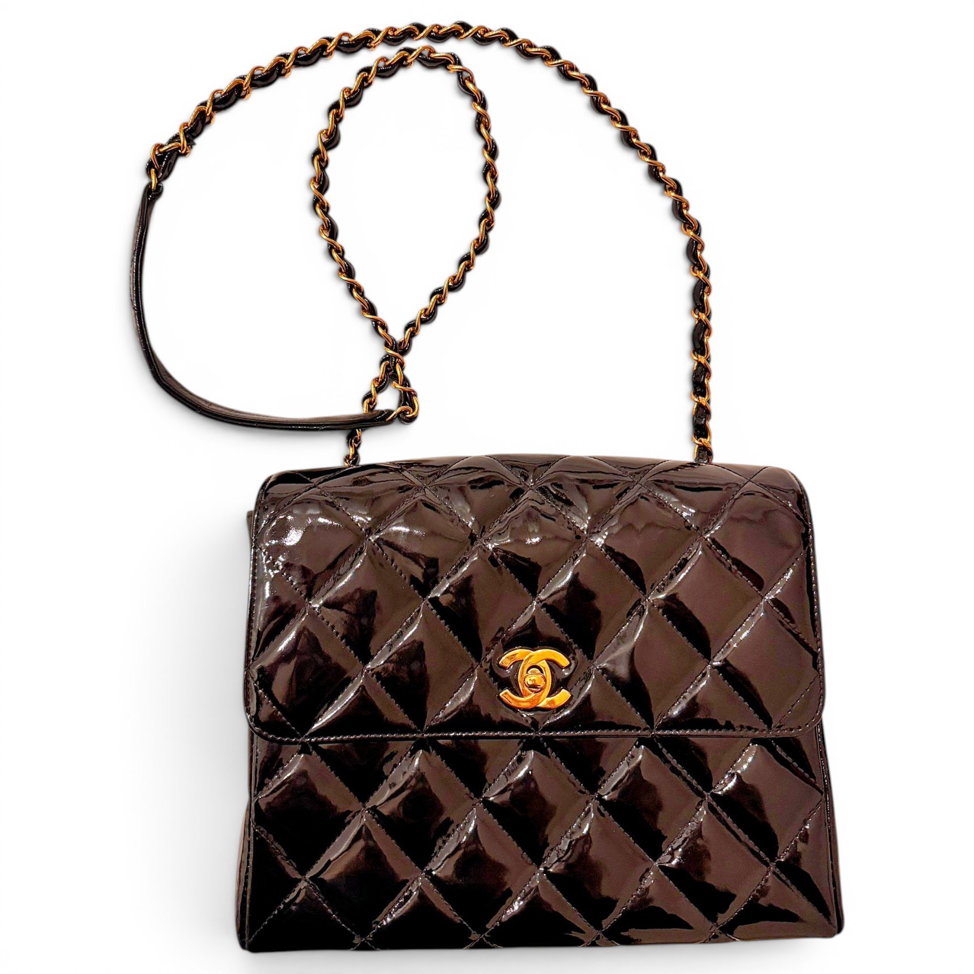 Patent leather crossbody bag