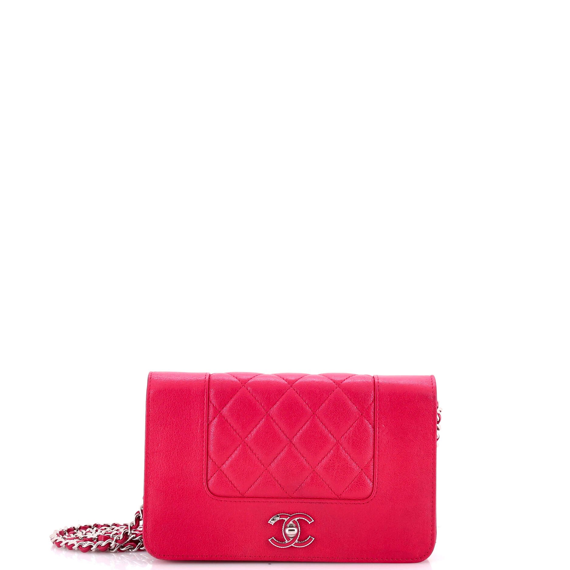 Mademoiselle Vintage Wallet on Chain Quilted Sheepskin