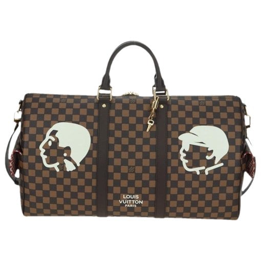 Keepall leather travel bag