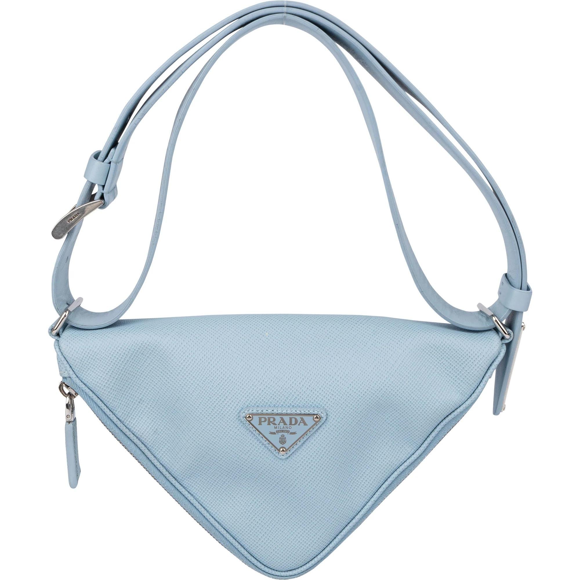Triangle leather crossbody bag