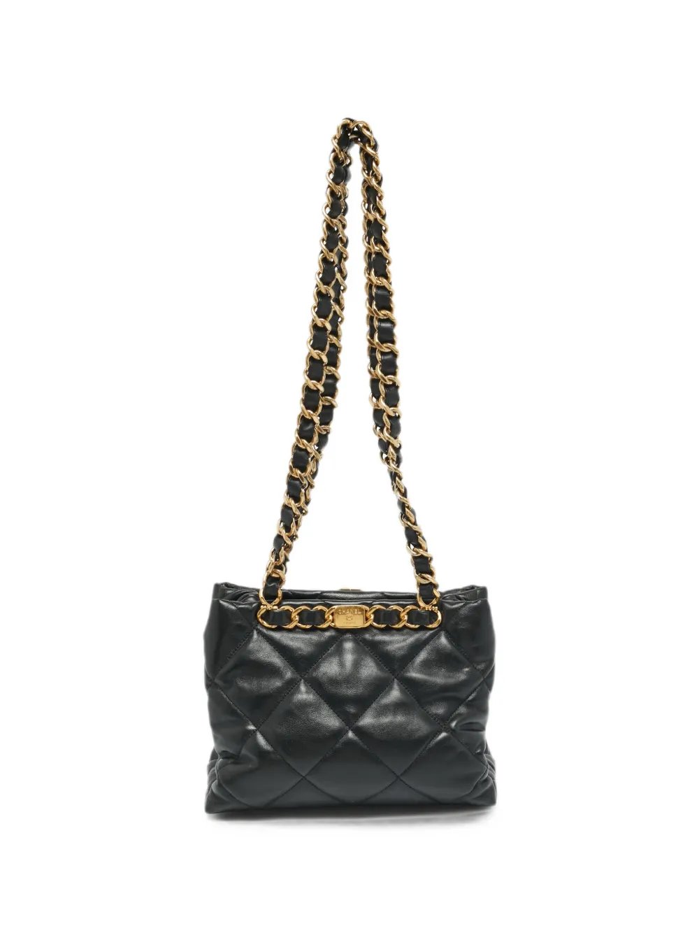 small CC quilted leather shoulder bag