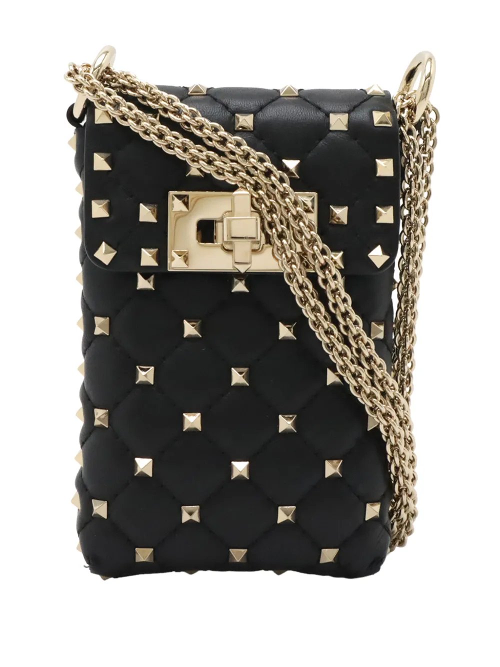 2000-2017 Lambskin Rockstud Spike Phone Case crossbody bag