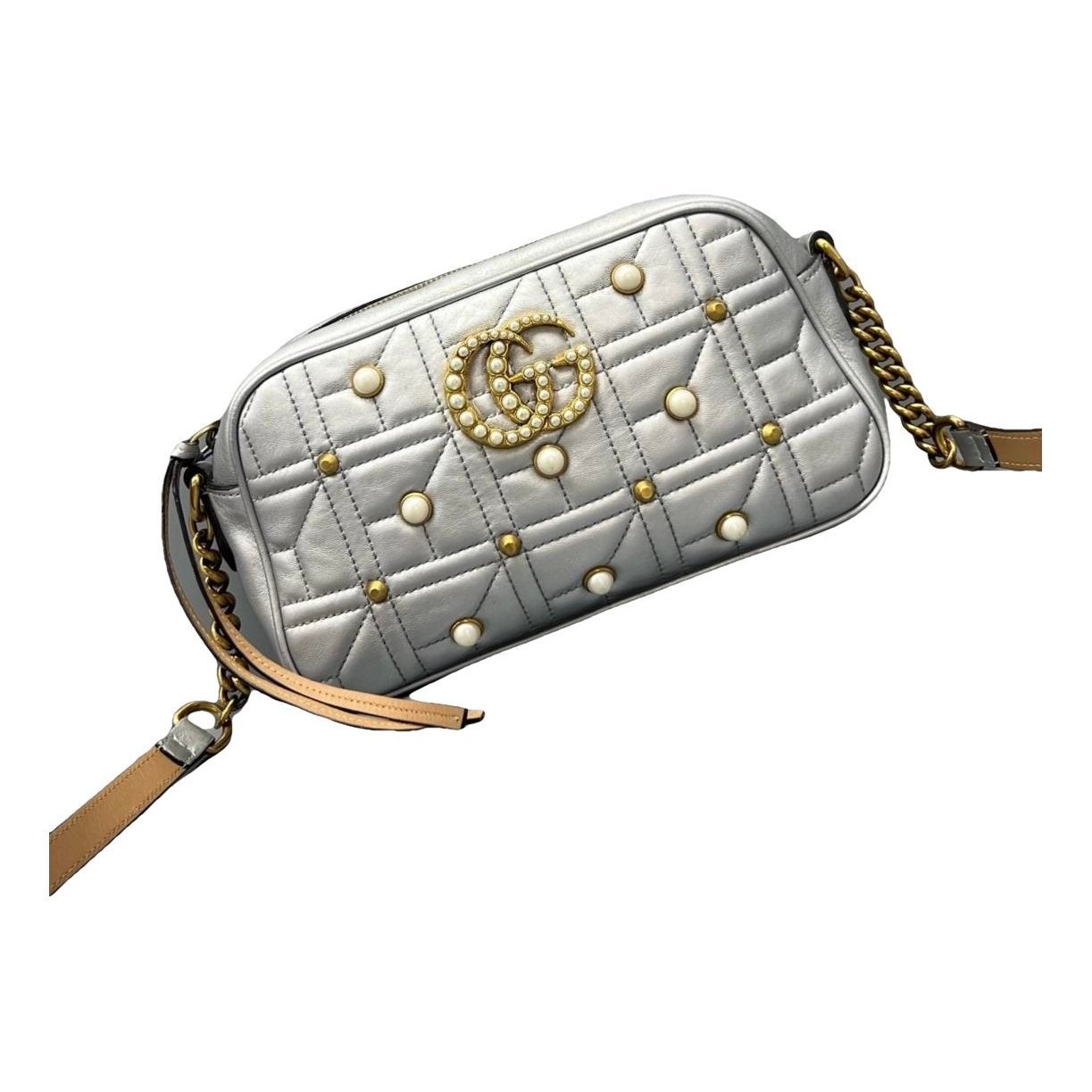Pearly GG Marmont leather handbag