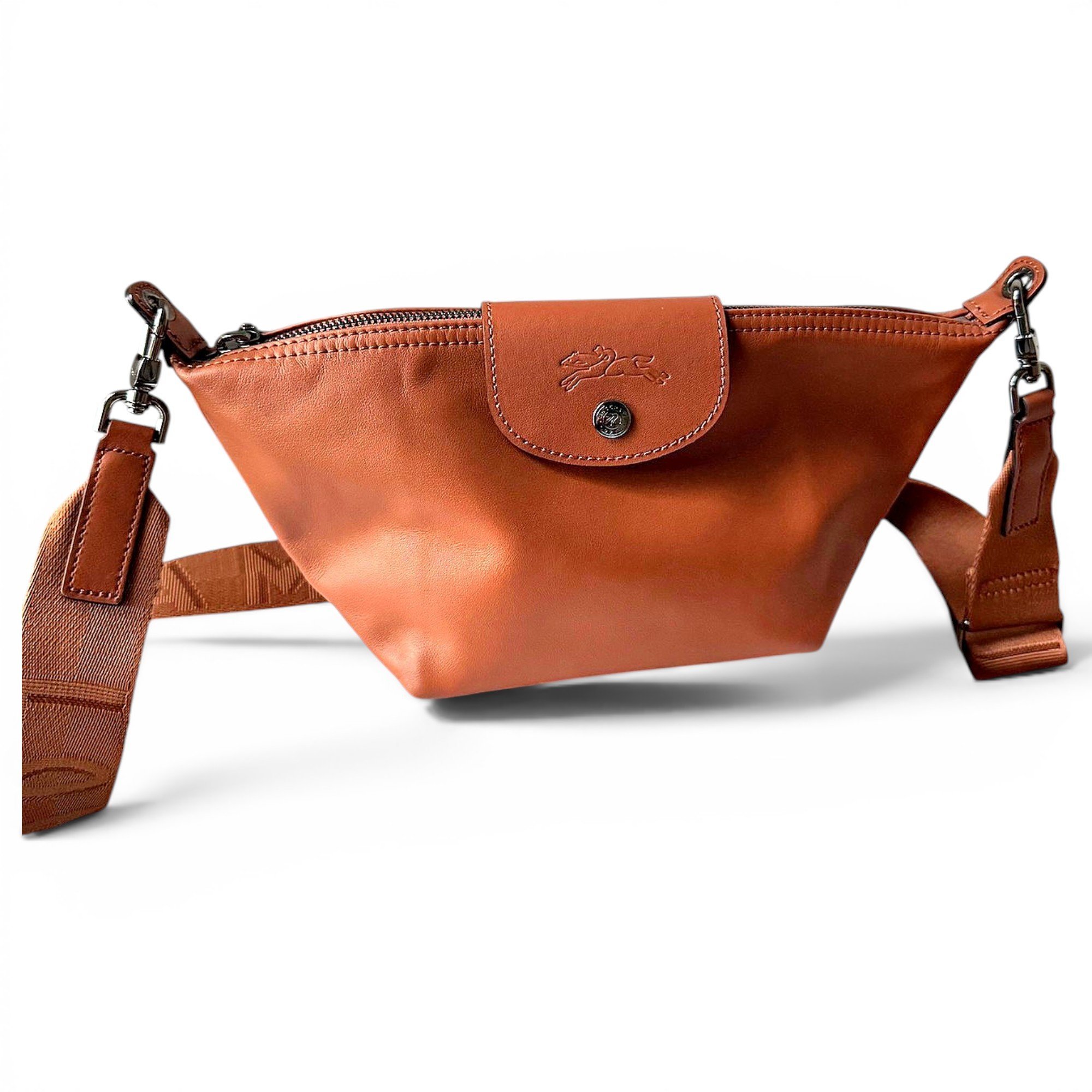 Pliage leather crossbody bag