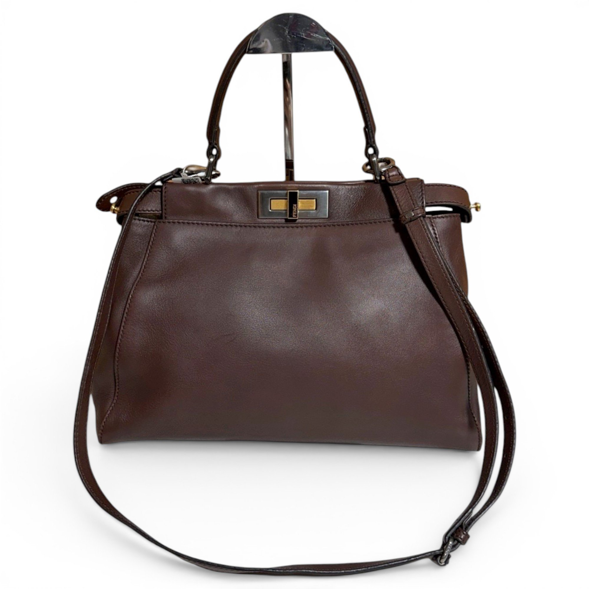 Peekaboo leather handbag