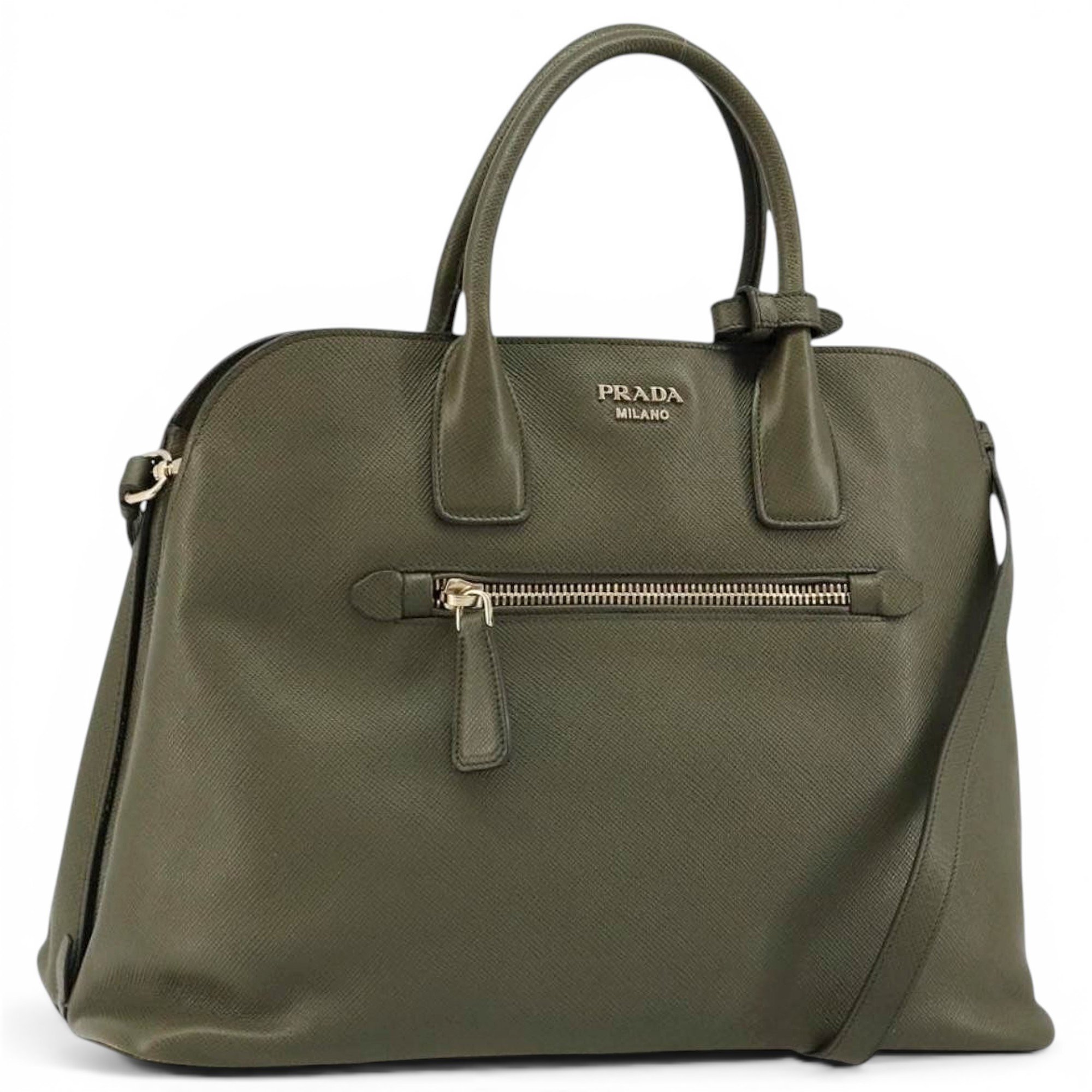 Promenade leather satchel