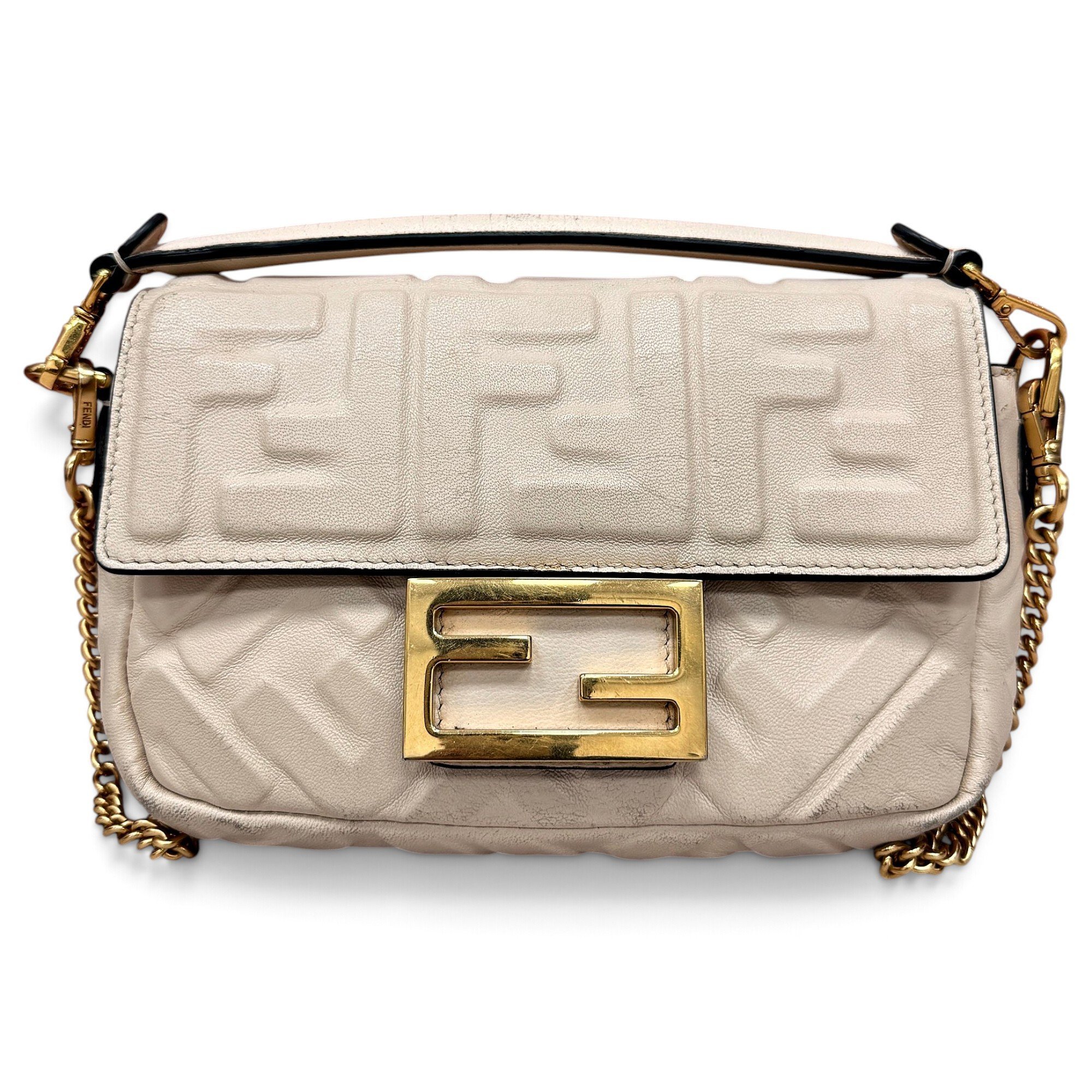 Baguette Chain Midi leather handbag