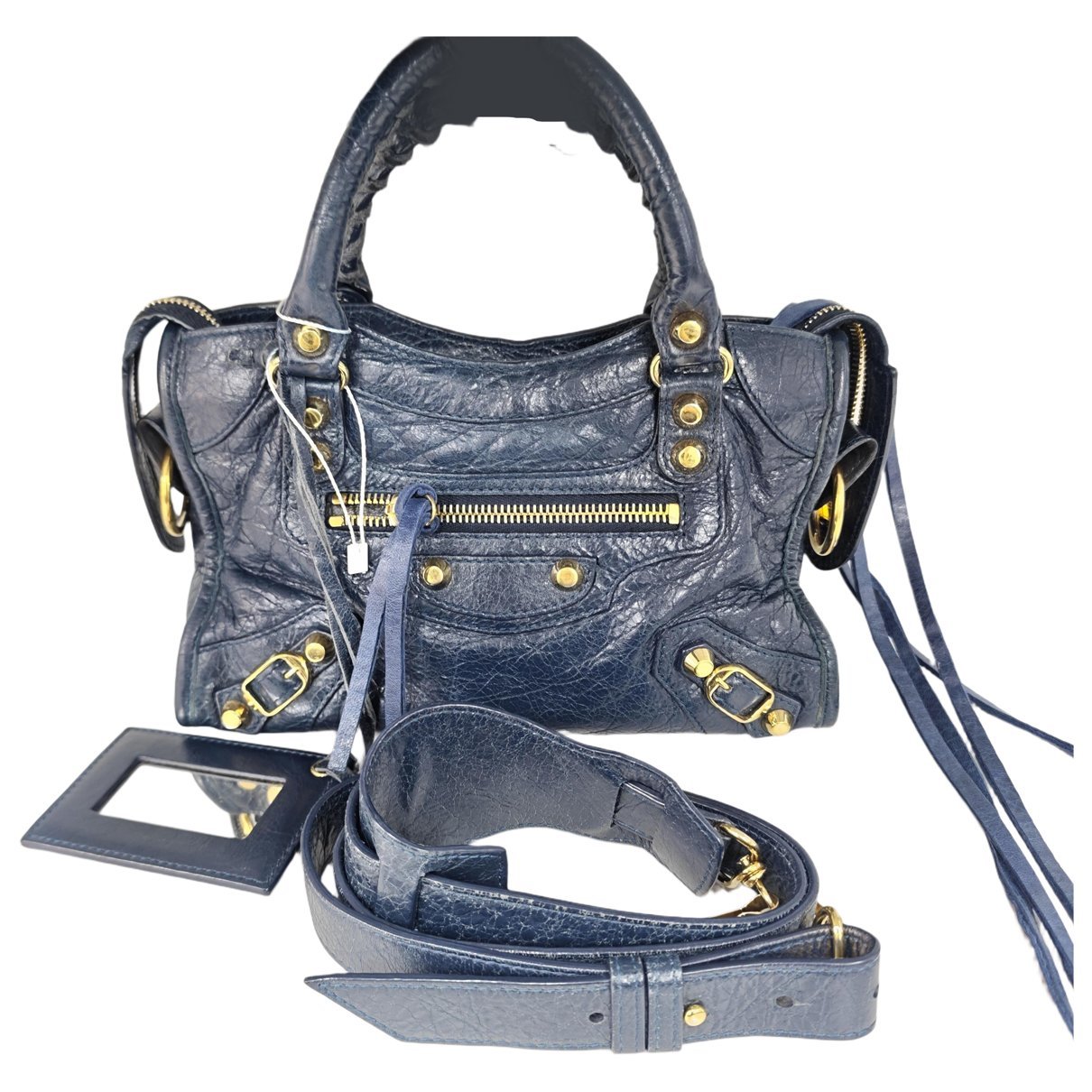 City leather handbag