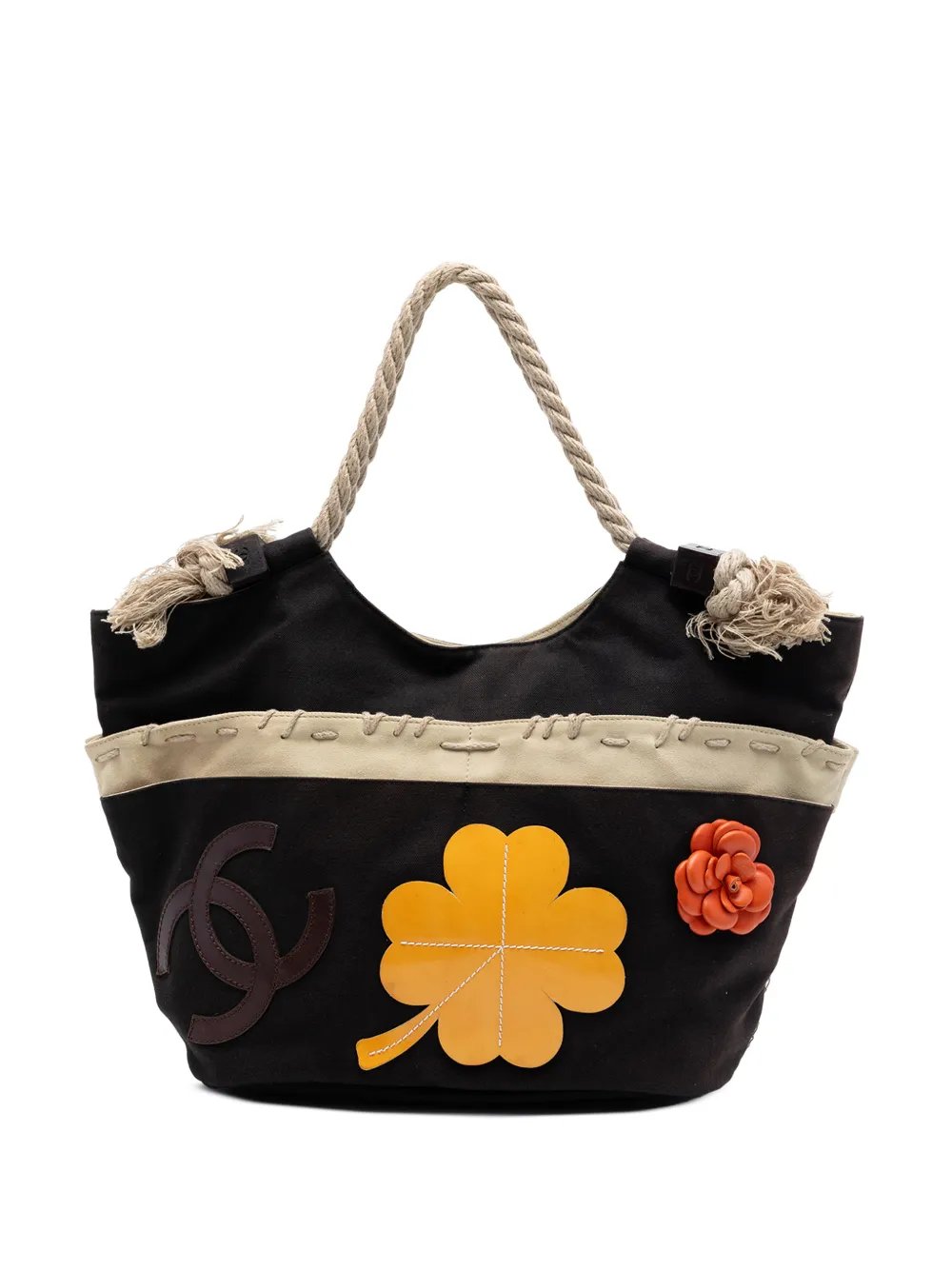 2003-2004 2004 Cruise Camellia CC Clover Rope Cabas tote bag