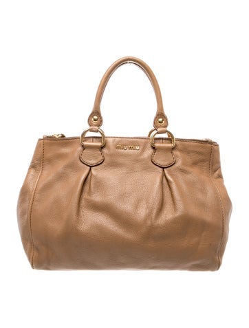 Leather Pebbled Leather Double Zip Tote
