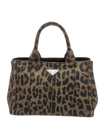 Cavallino Leopard Print Canvas Small Canapa Militare Small